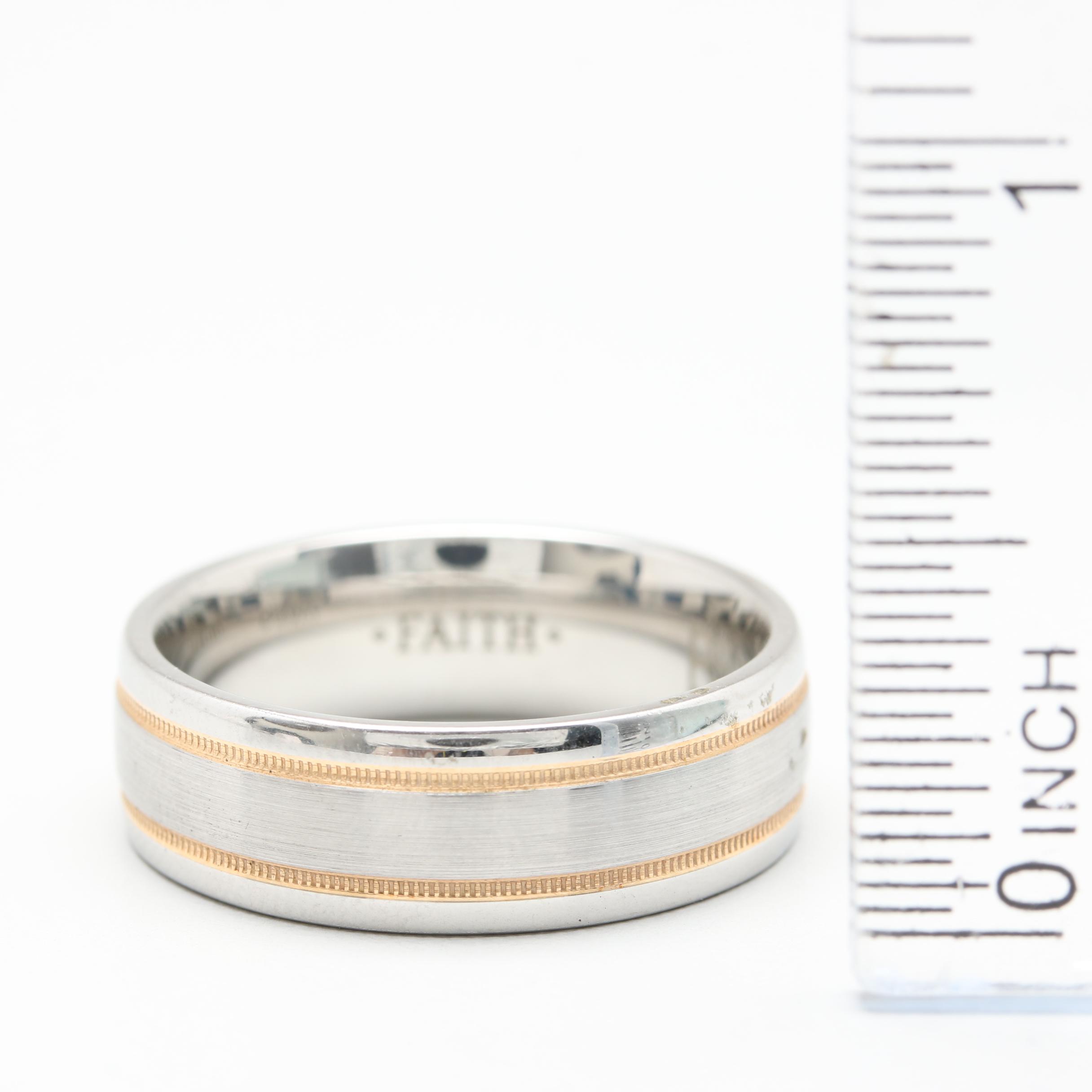 Brawn Cobalt Ring with 14K Yellow Gold Accents