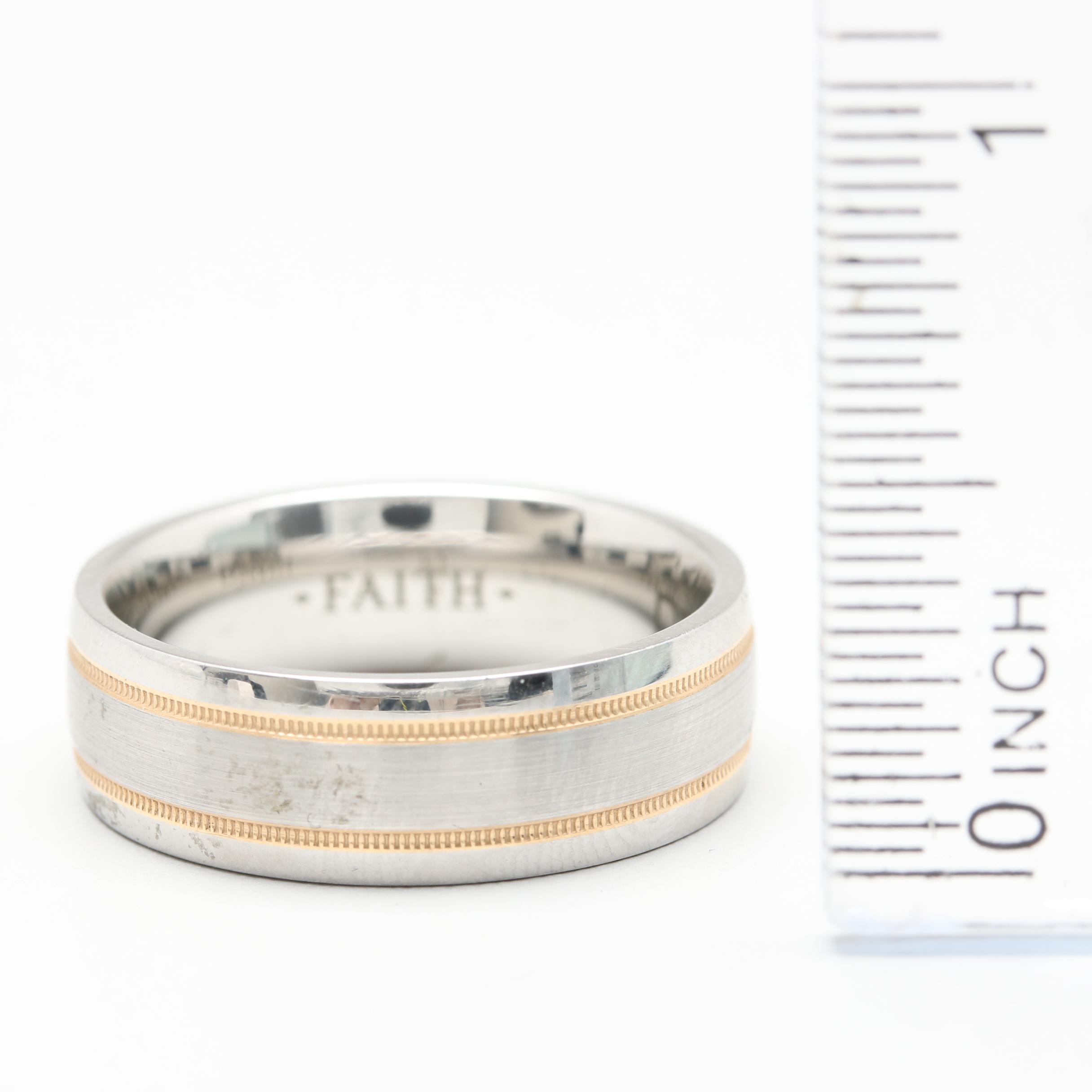 Brawn Cobalt Ring with 14K Yellow Gold Accents