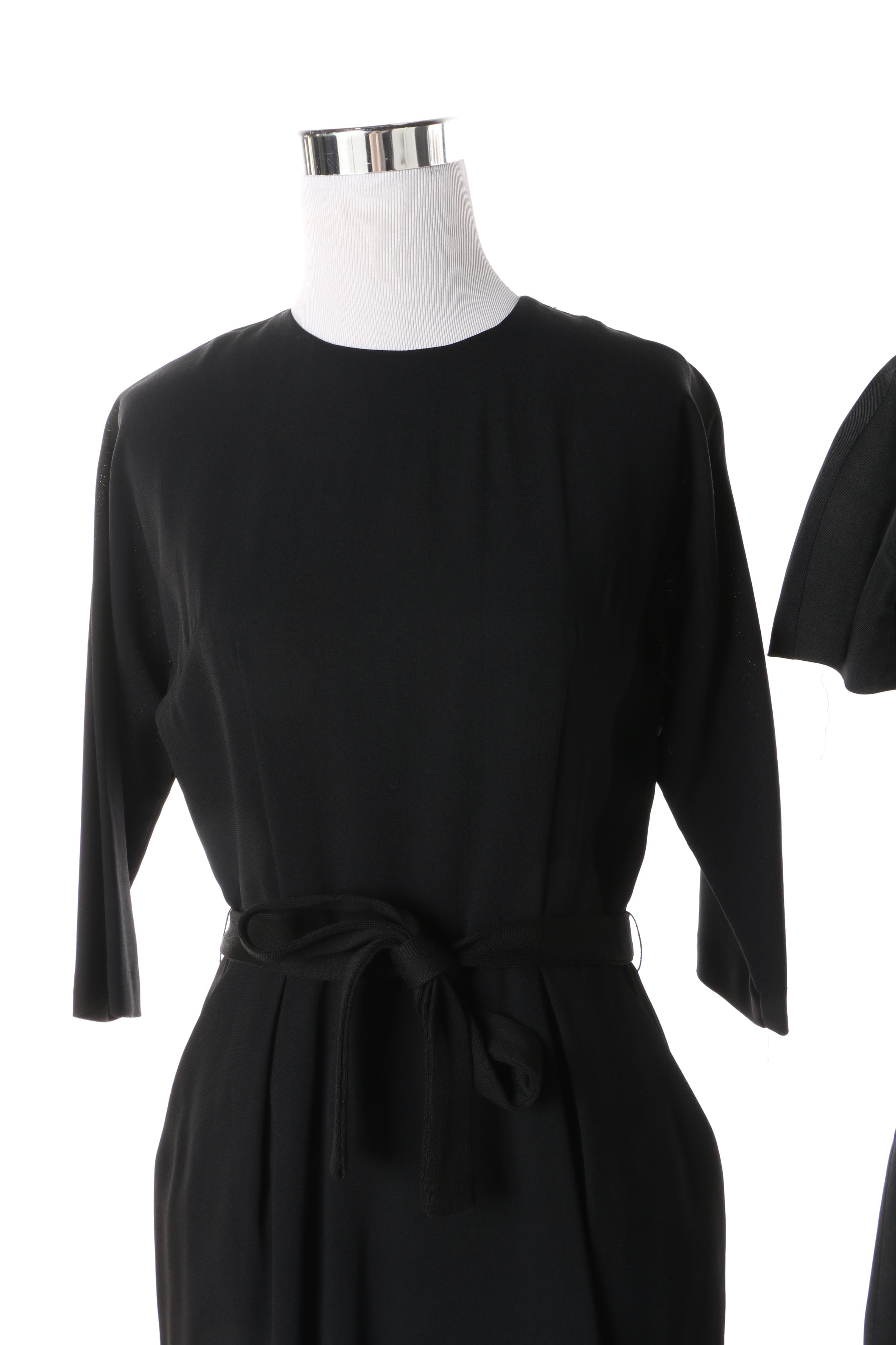 1950s Key Casuals Black Cocktail Dress with Others