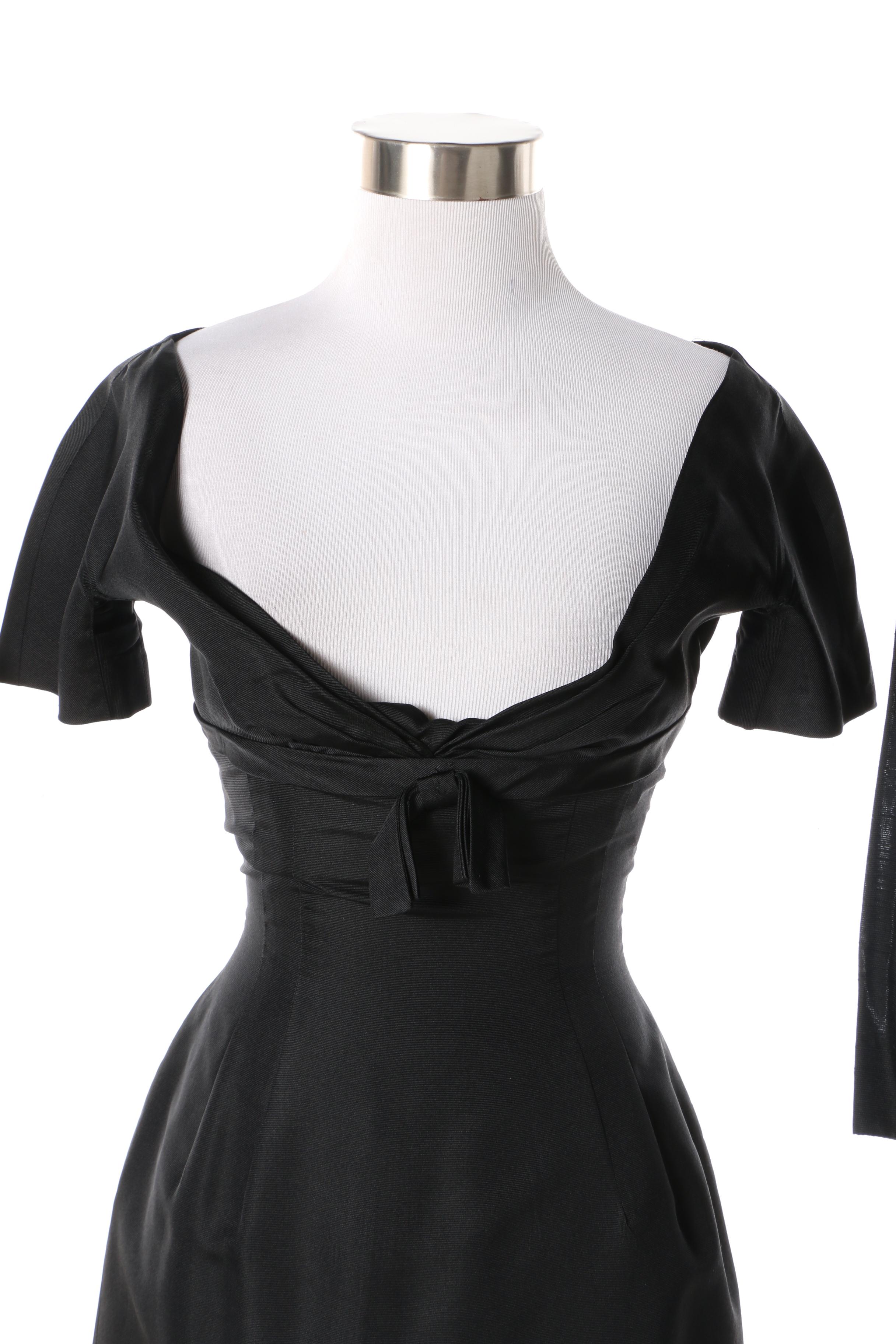 1950s Key Casuals Black Cocktail Dress with Others