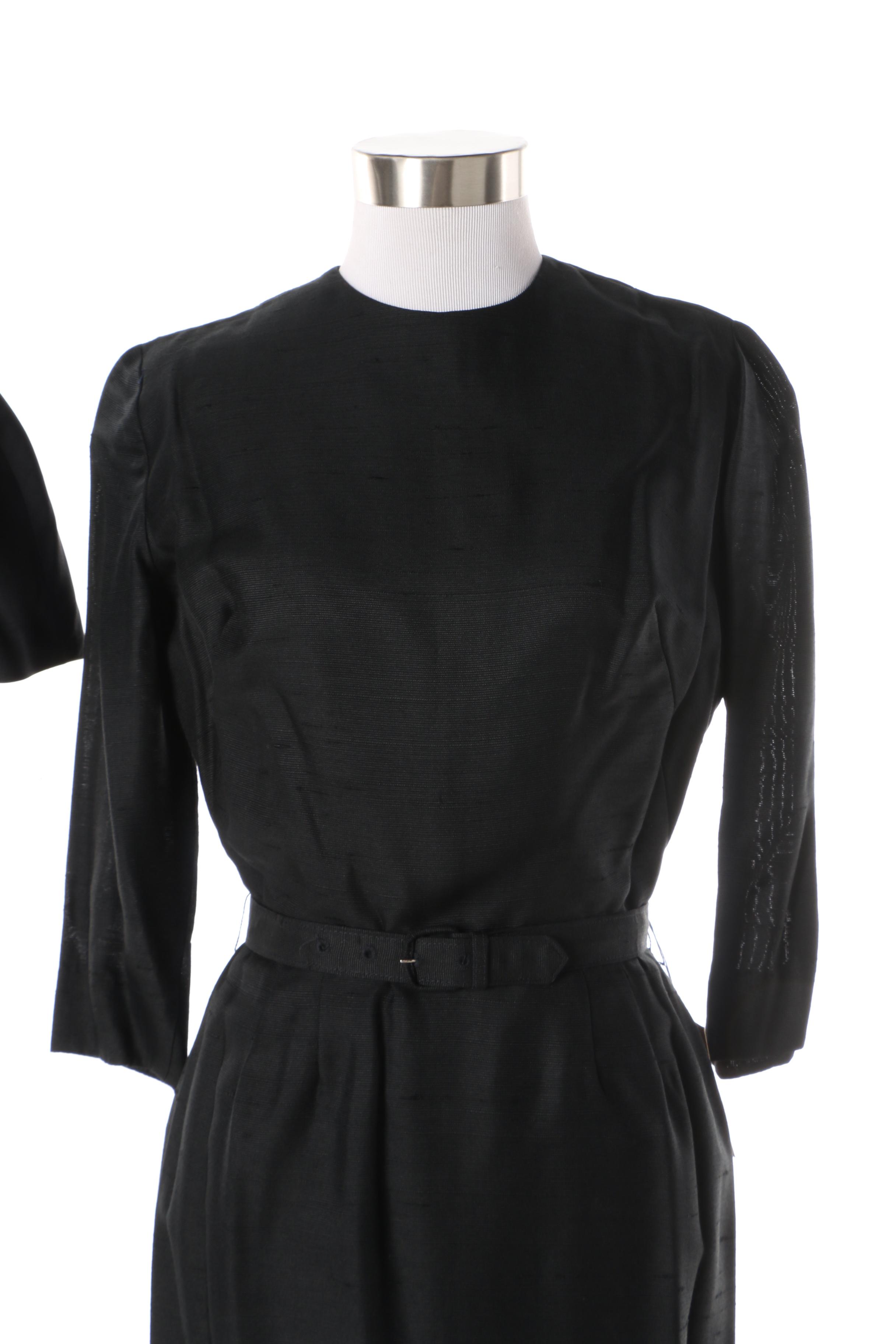 1950s Key Casuals Black Cocktail Dress with Others