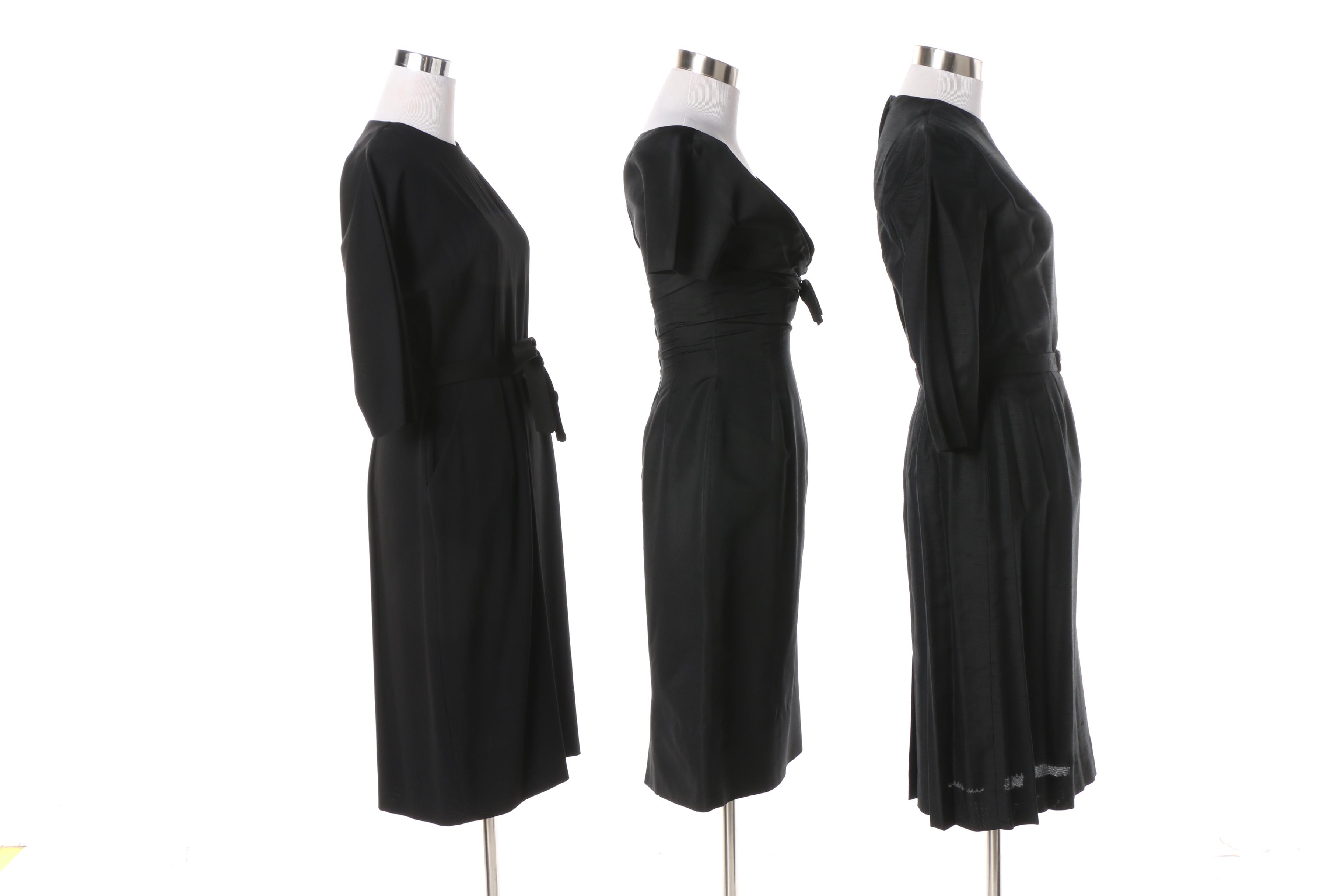 1950s Key Casuals Black Cocktail Dress with Others