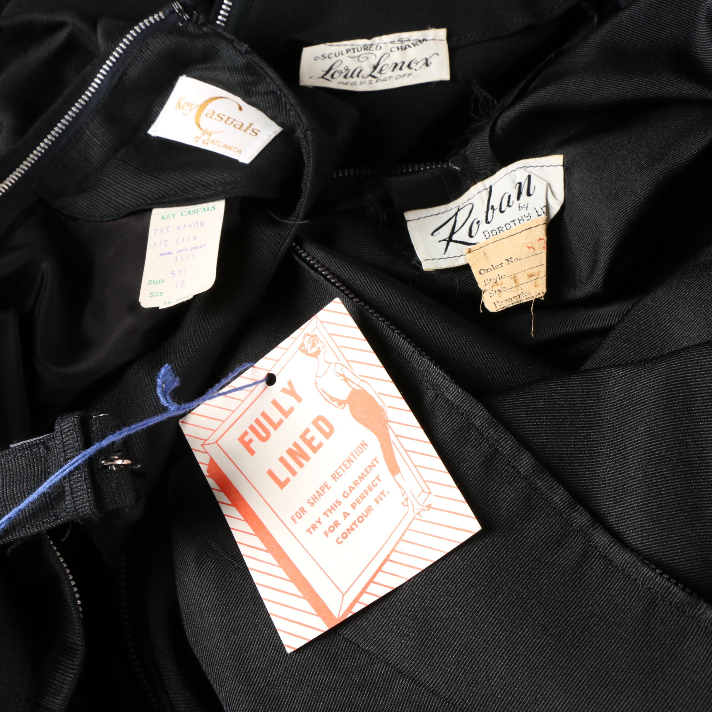 1950s Key Casuals Black Cocktail Dress with Others