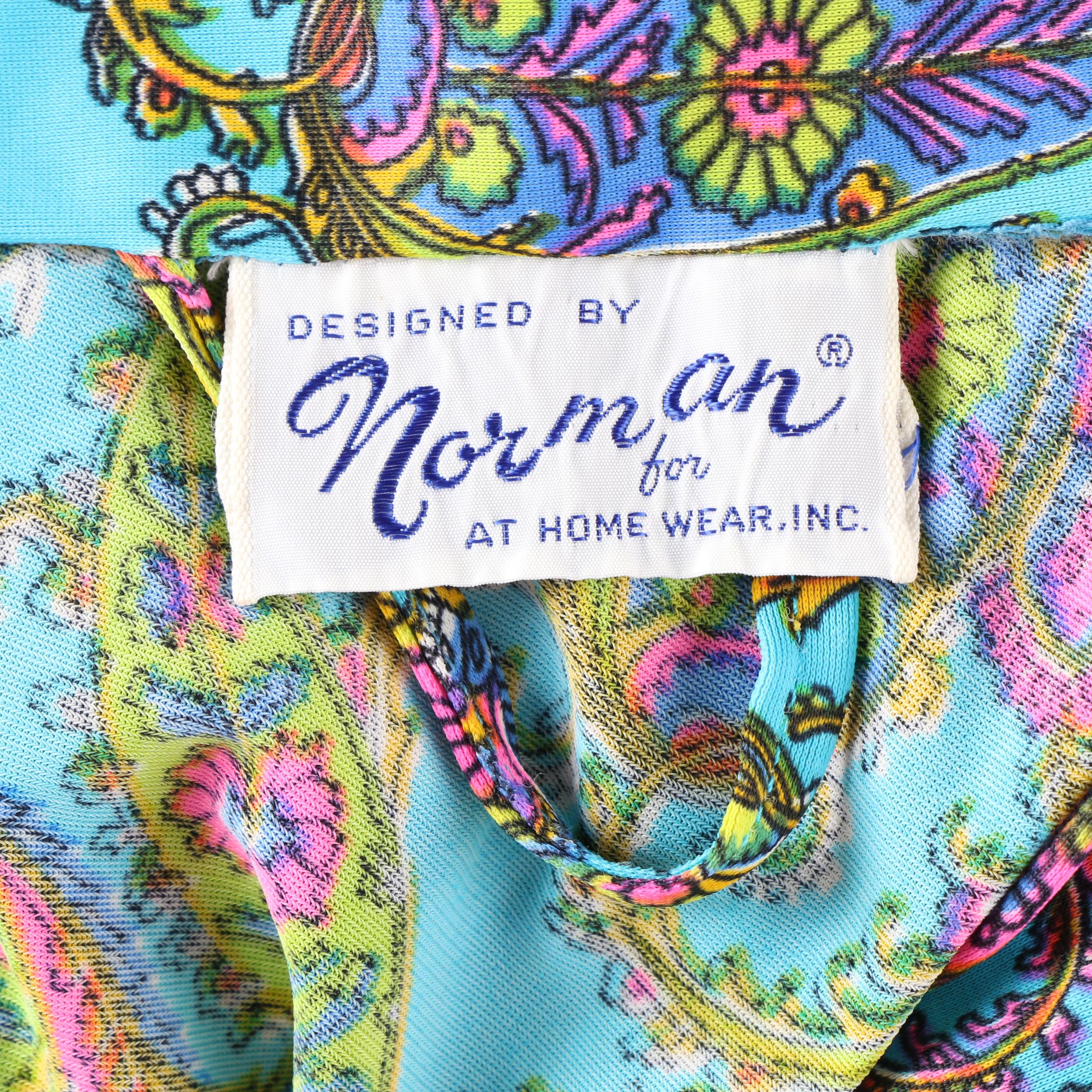 Women's 1960s Vintage Paisley Print Jumpsuit by Norman for At Home Wear