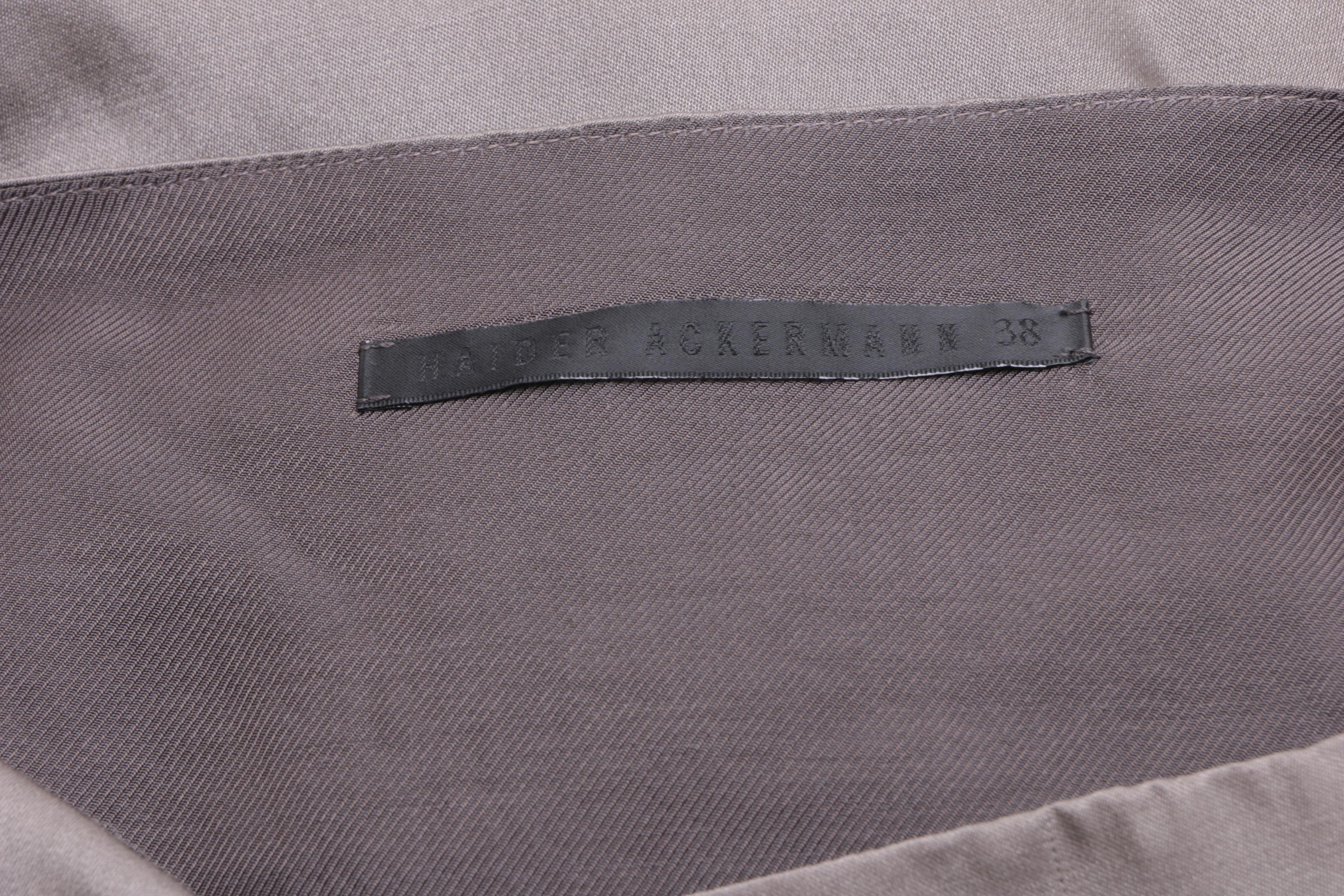 Haider Ackermann Silver Silk Midi Cocktail Dress