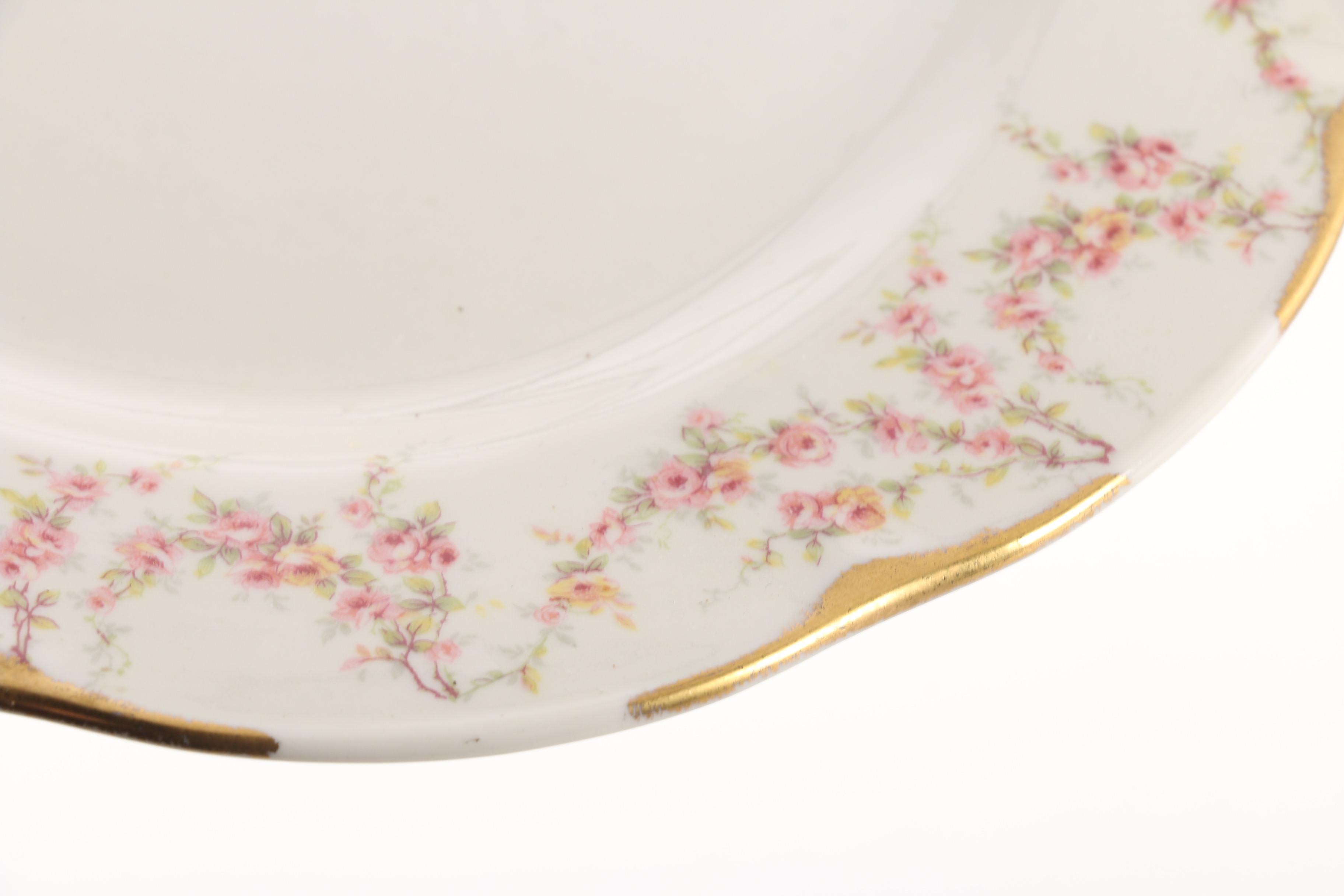 Vintage Theodore Haviland "Varenne" and GDA Limoges Porcelain Platters