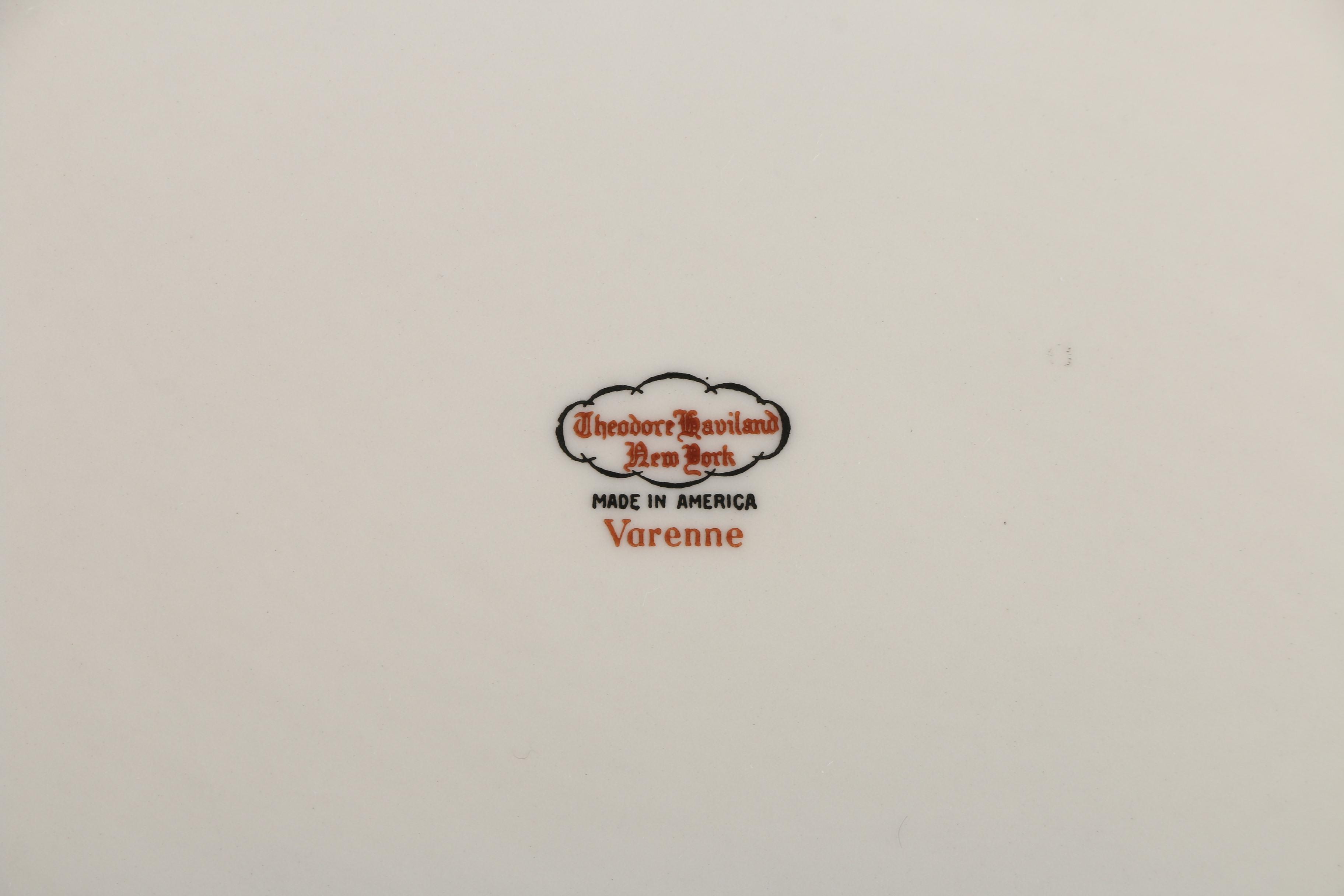 Vintage Theodore Haviland "Varenne" and GDA Limoges Porcelain Platters