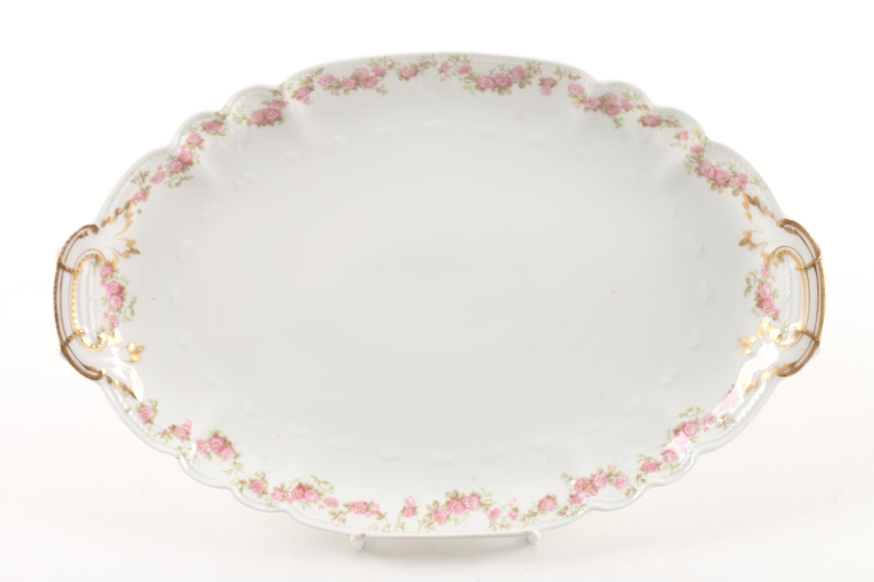 Vintage Theodore Haviland "Varenne" and GDA Limoges Porcelain Platters