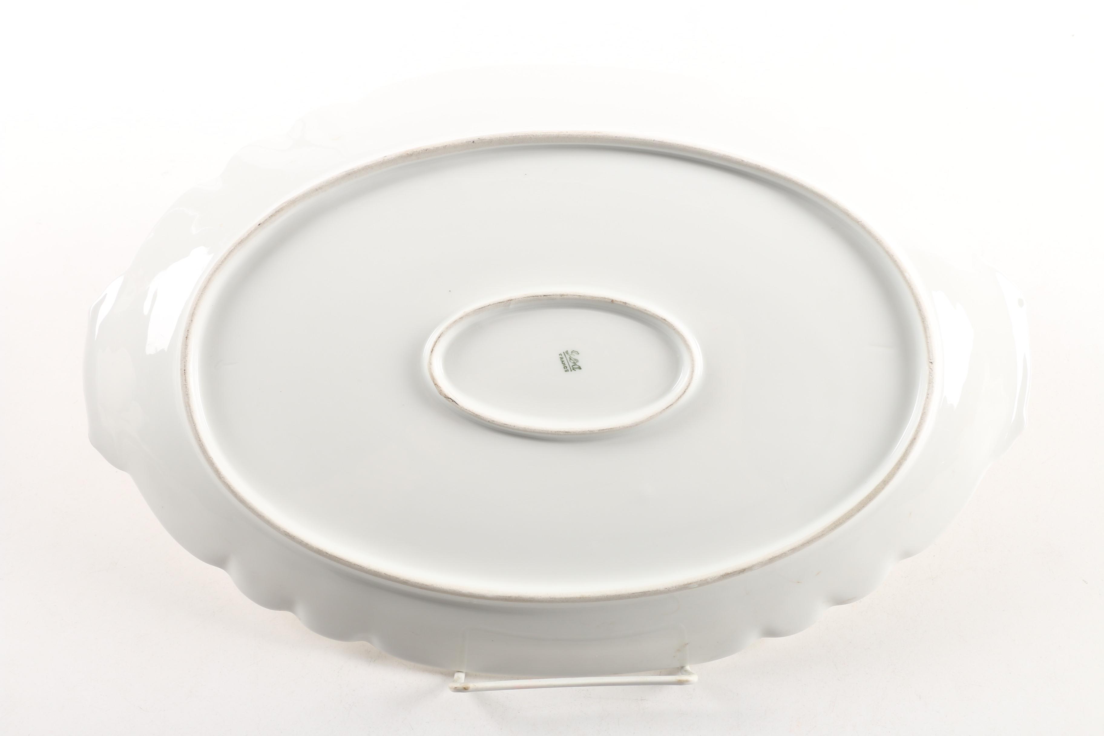 Vintage Theodore Haviland "Varenne" and GDA Limoges Porcelain Platters