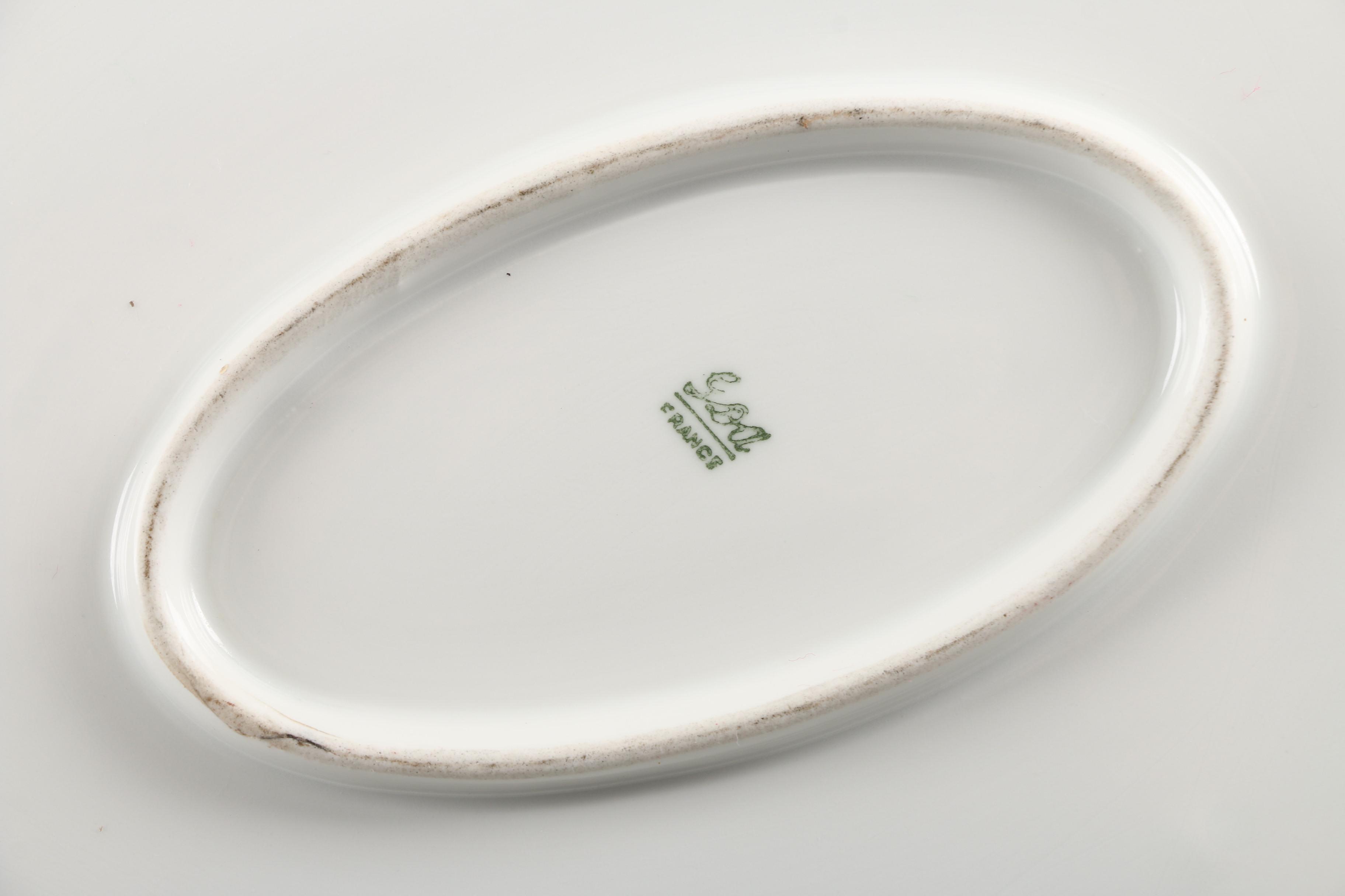 Vintage Theodore Haviland "Varenne" and GDA Limoges Porcelain Platters