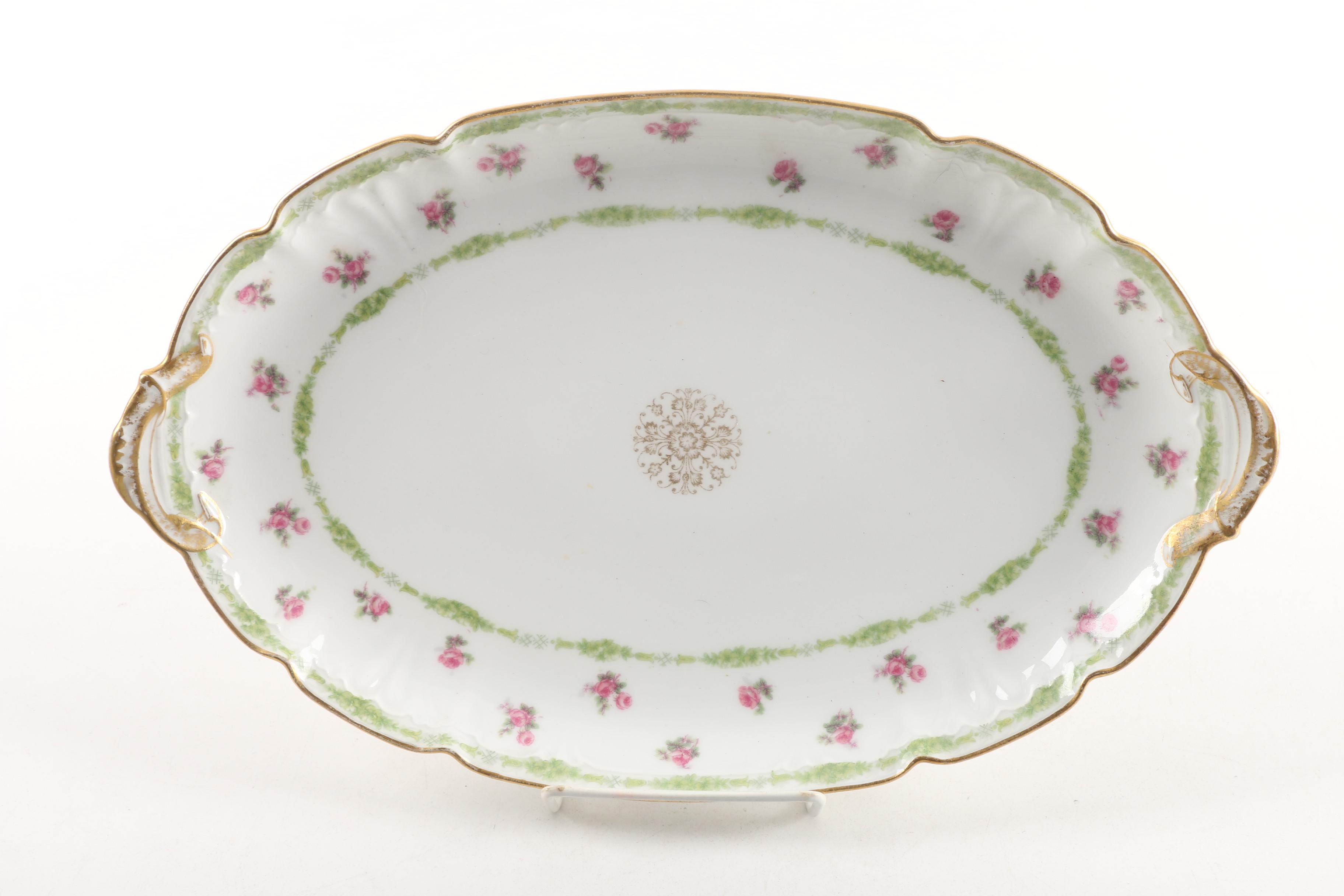 Vintage Theodore Haviland "Varenne" and GDA Limoges Porcelain Platters