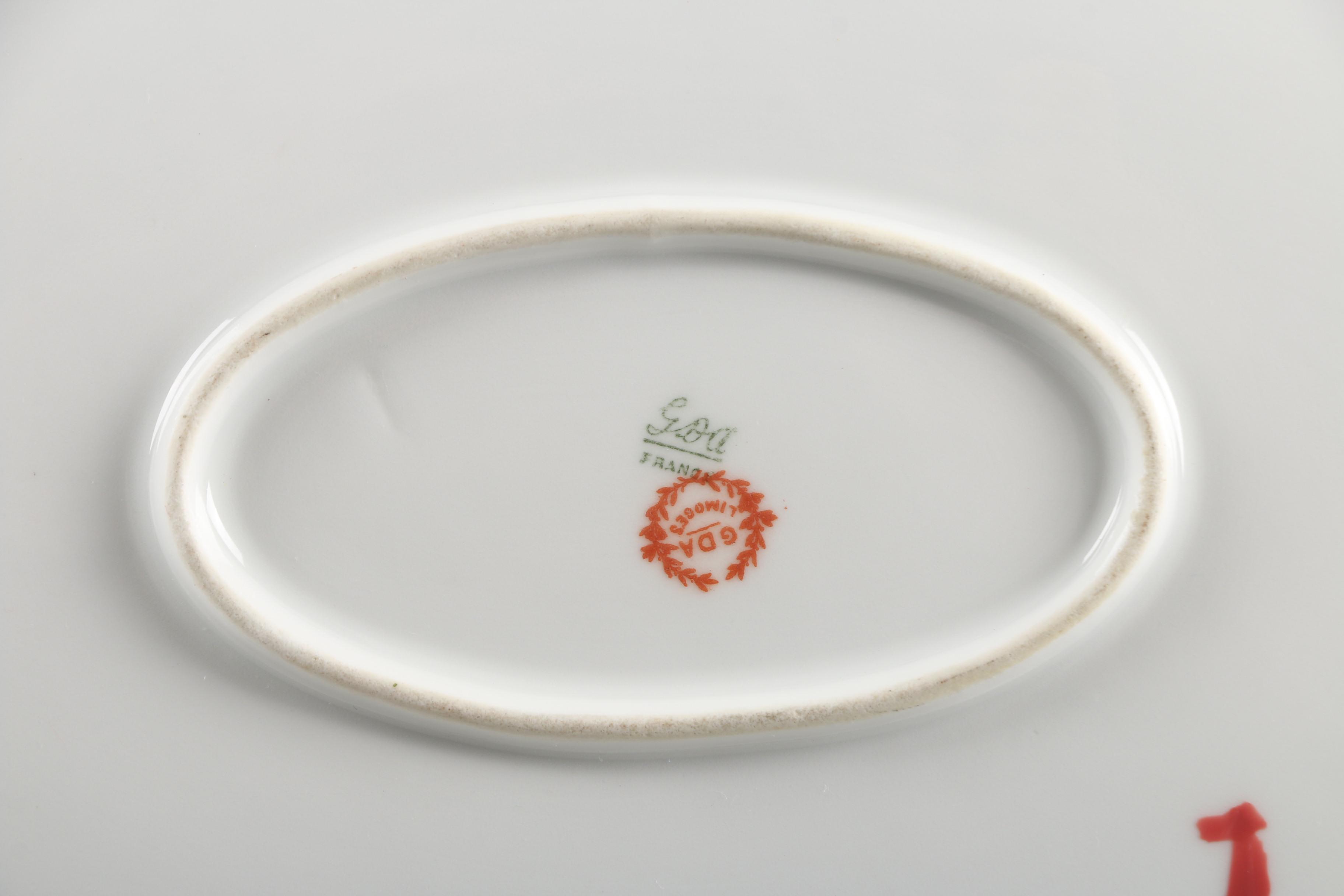 Vintage Theodore Haviland "Varenne" and GDA Limoges Porcelain Platters