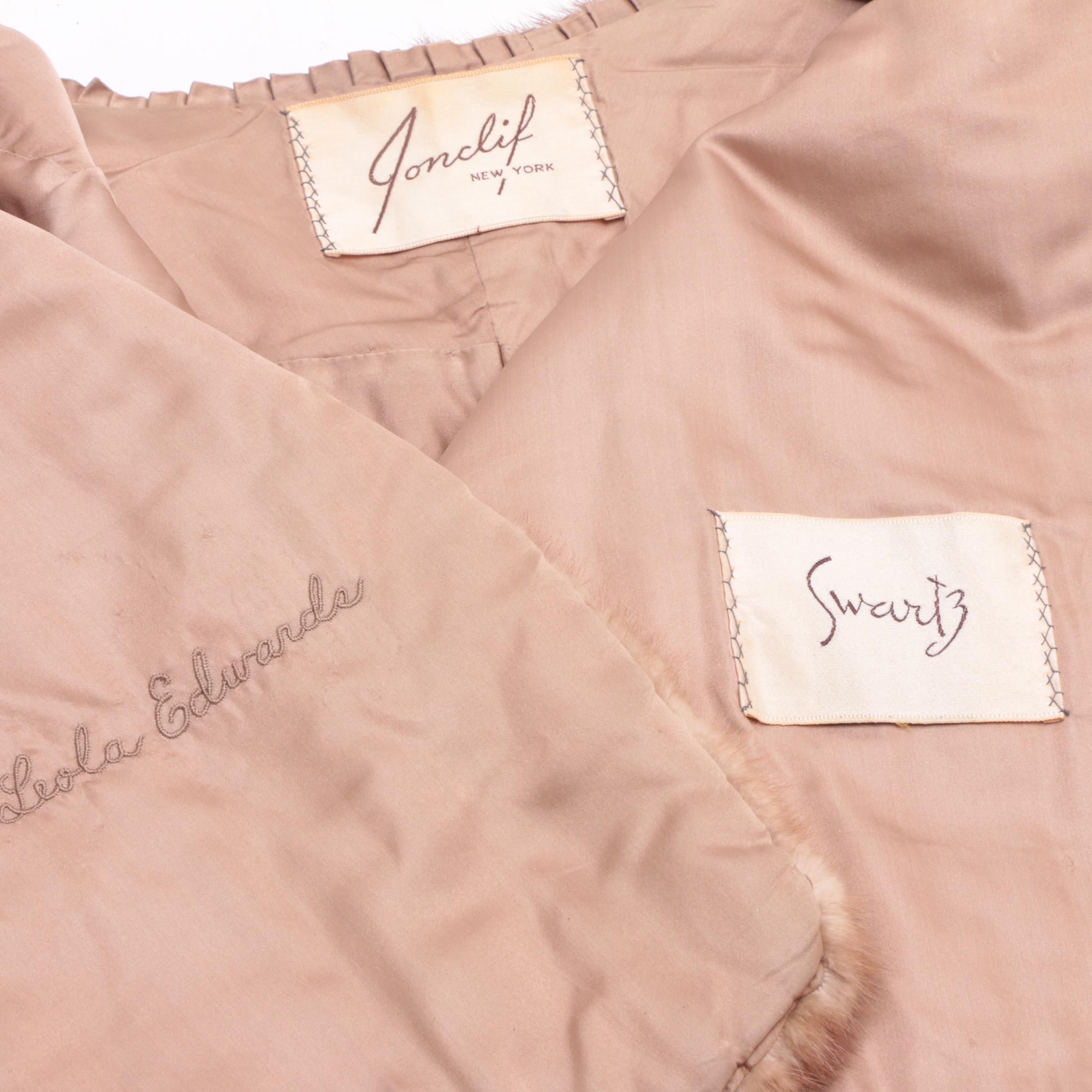 Women's Mid-Century Mink Fur Stoles Including Jonclif