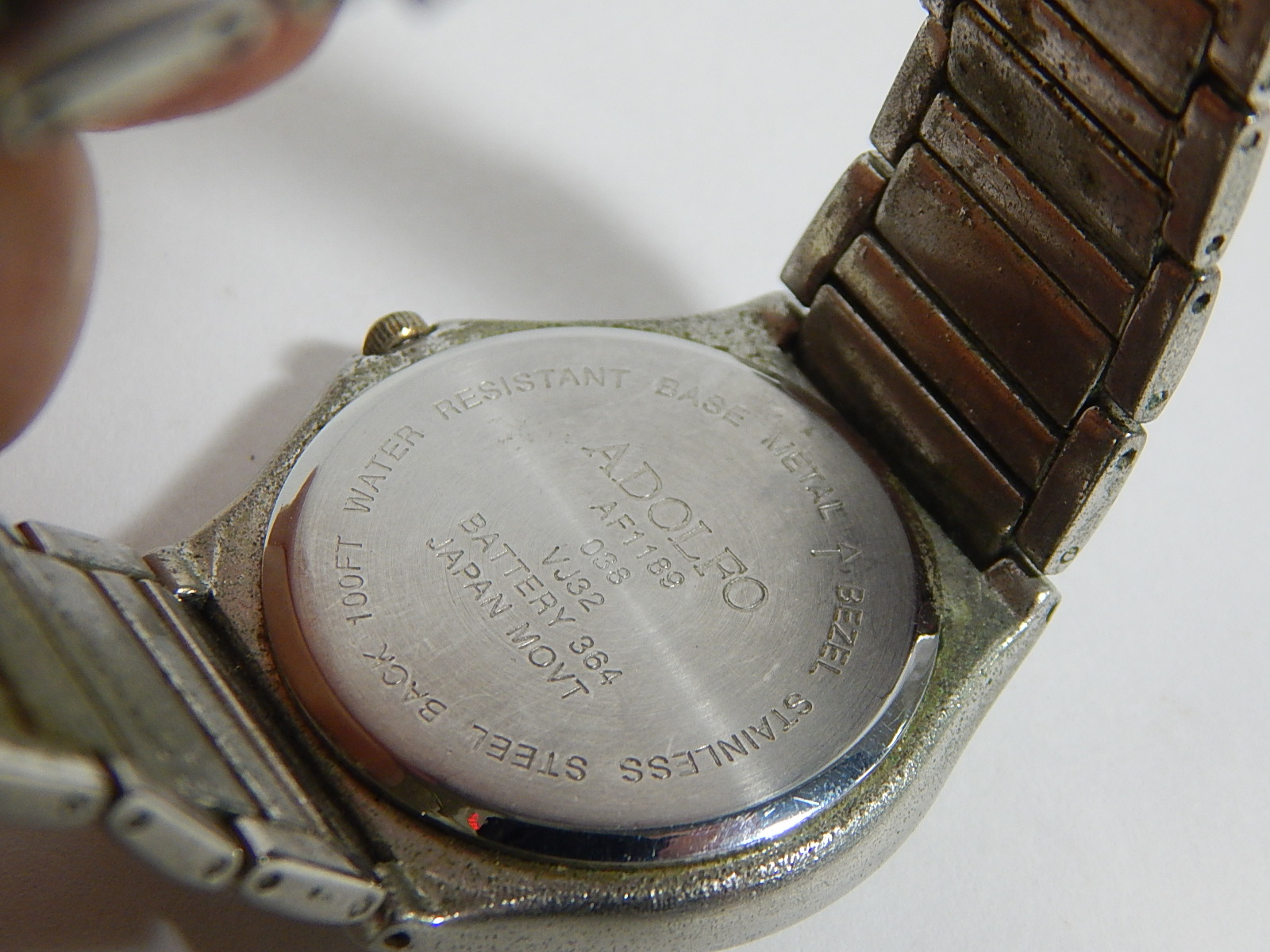 Adolfo Silver-Tone Quartz Watch