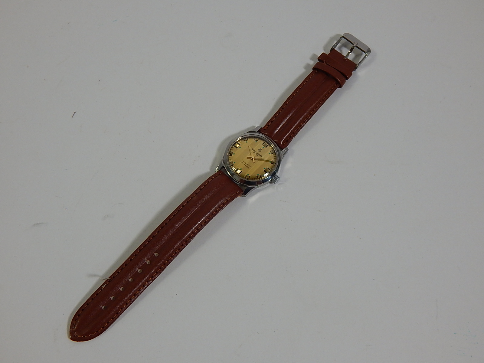 Henri Sandoz & Fils Silver-Tone 17 Jewels Incabloc Watch