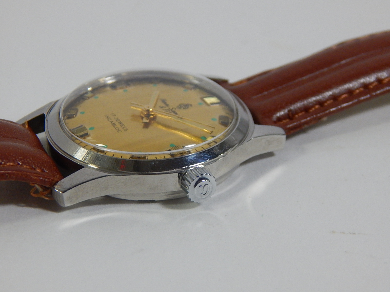 Henri Sandoz & Fils Silver-Tone 17 Jewels Incabloc Watch