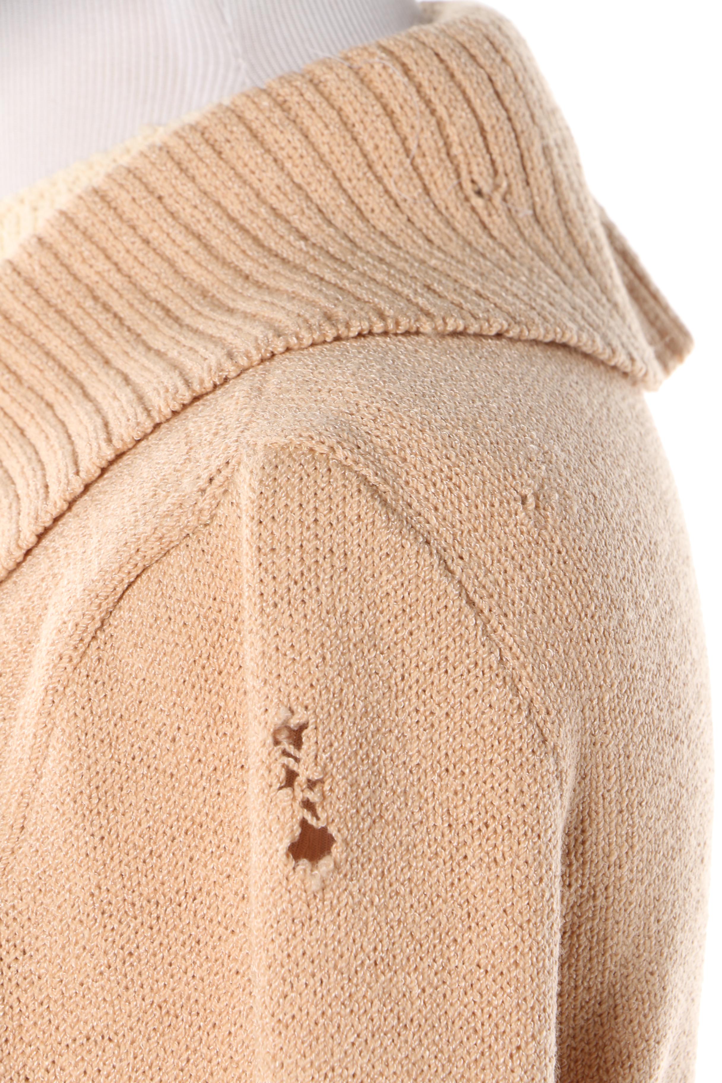 Women's 1970s St. John Knits for Palais Royal Tan Knit Dress Suit