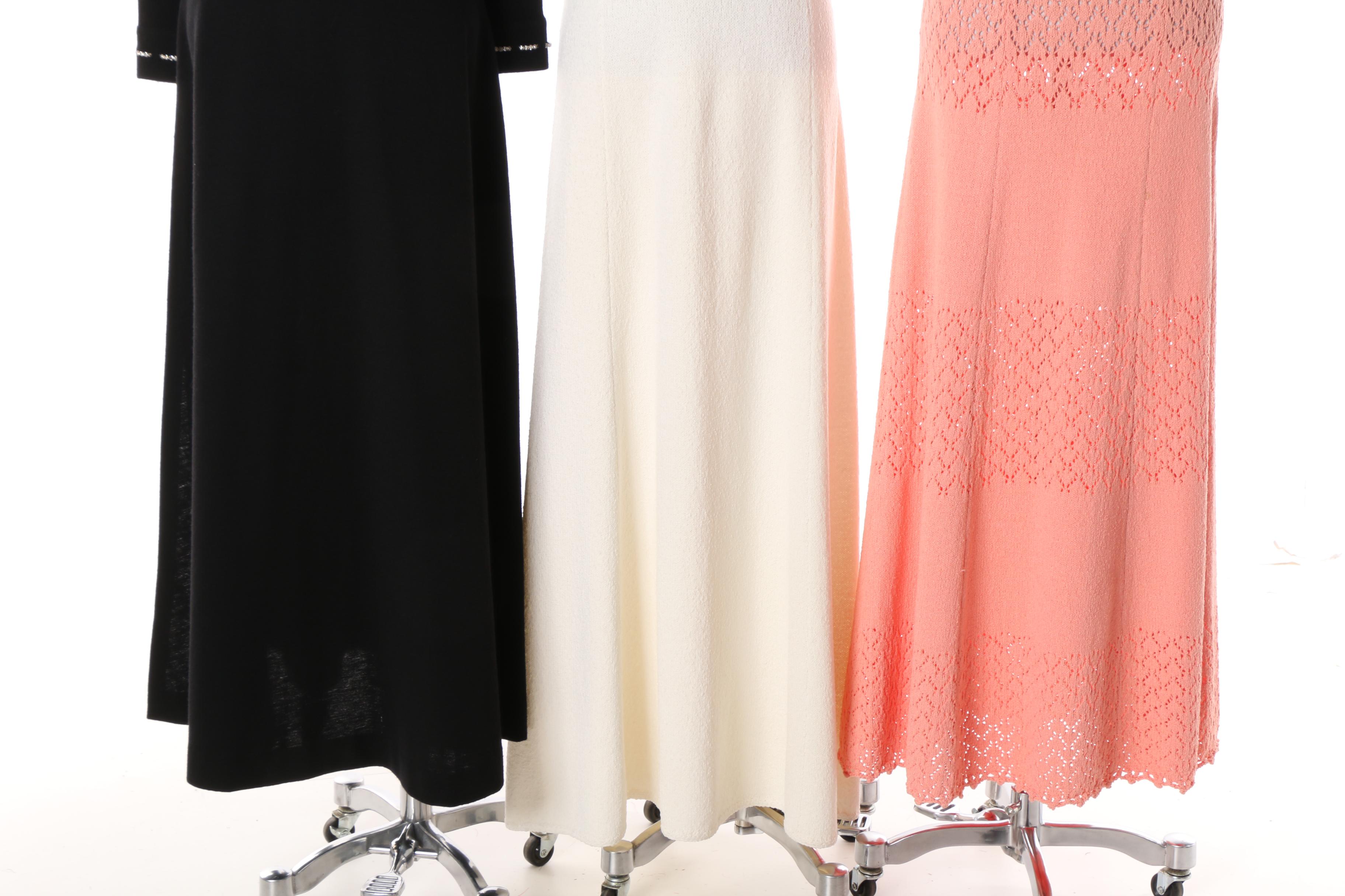 Women's 1970s Vintage Knit Maxi Dresses