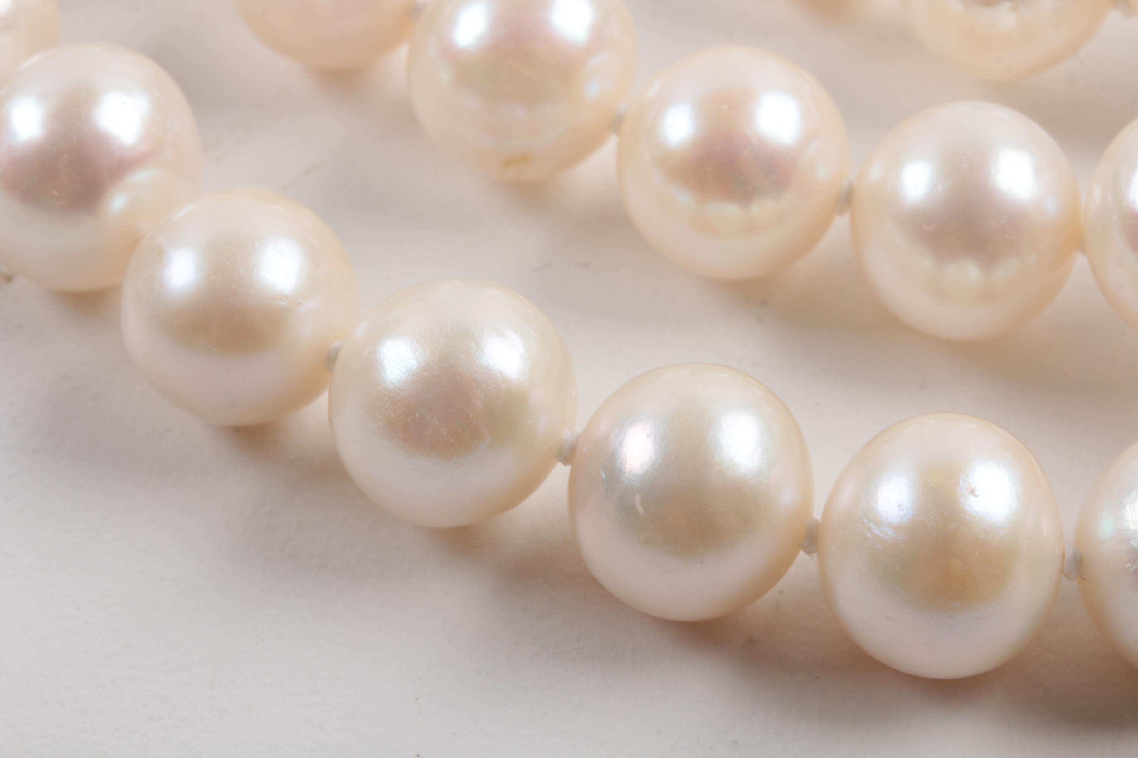 Sterling Silver Cultured Pearl Rope Length Necklace