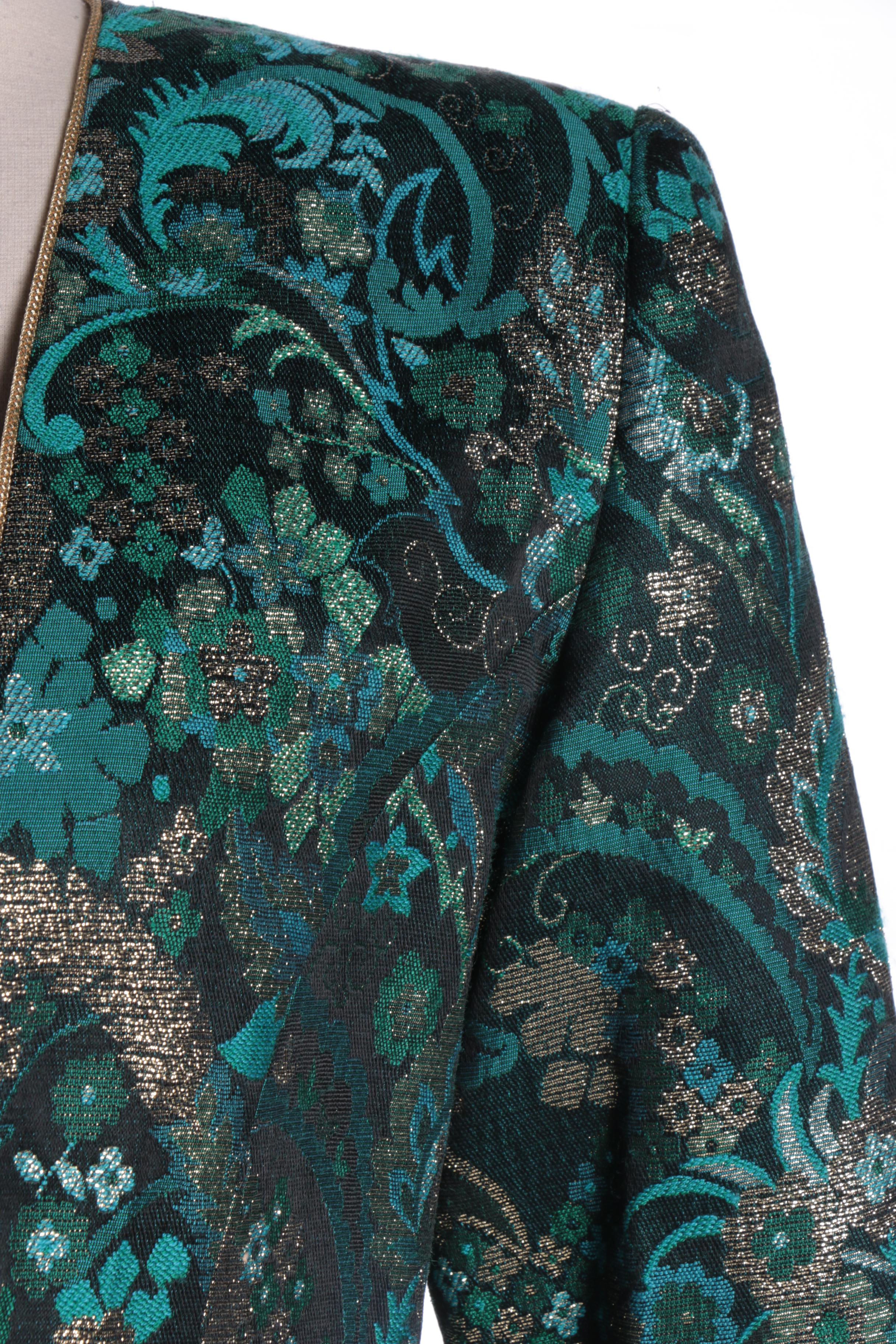 Women's 1980s Liancarlo Silk Cocktail Dress and Brocade Jacket