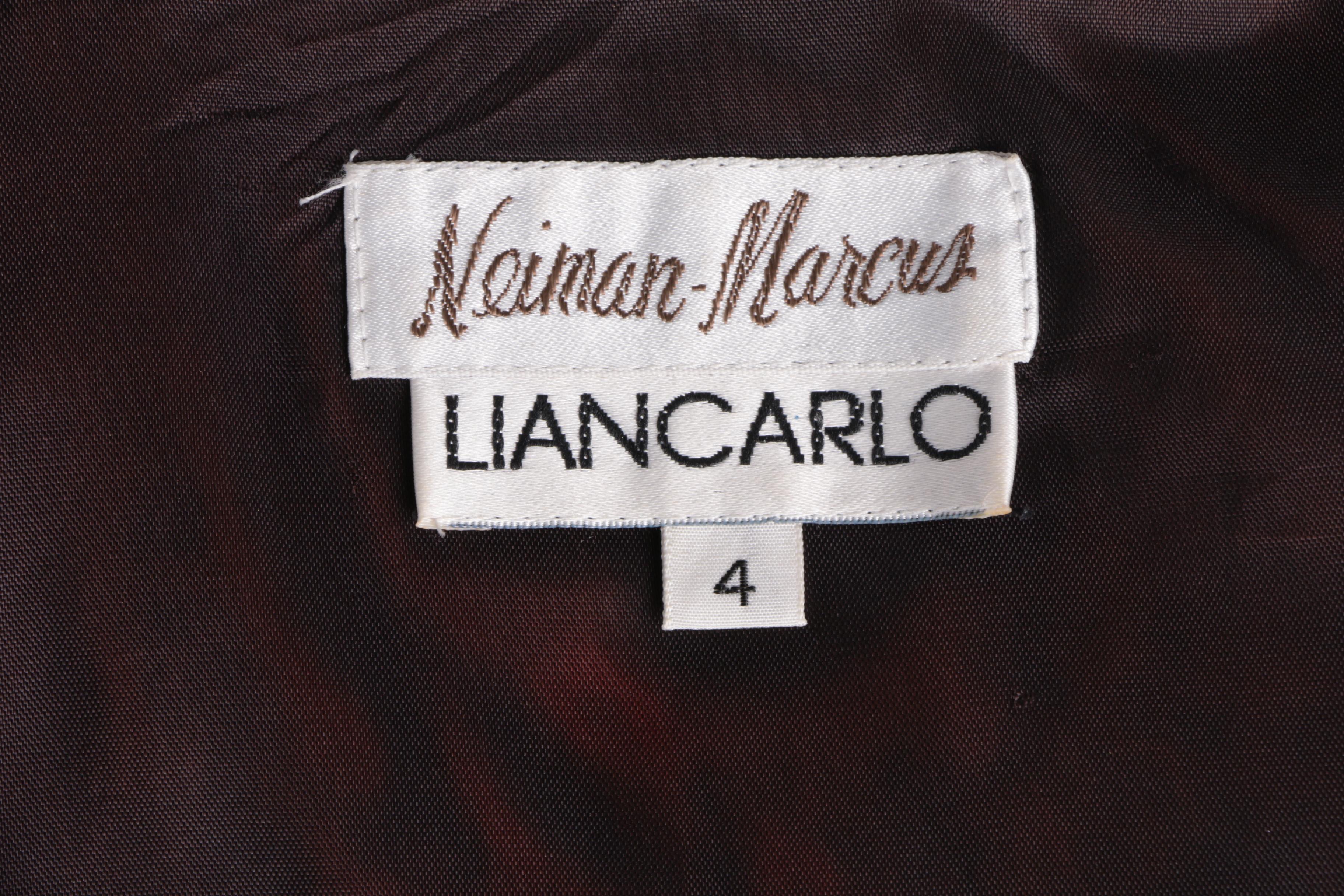 Women's 1980s Liancarlo Silk Cocktail Dress and Brocade Jacket