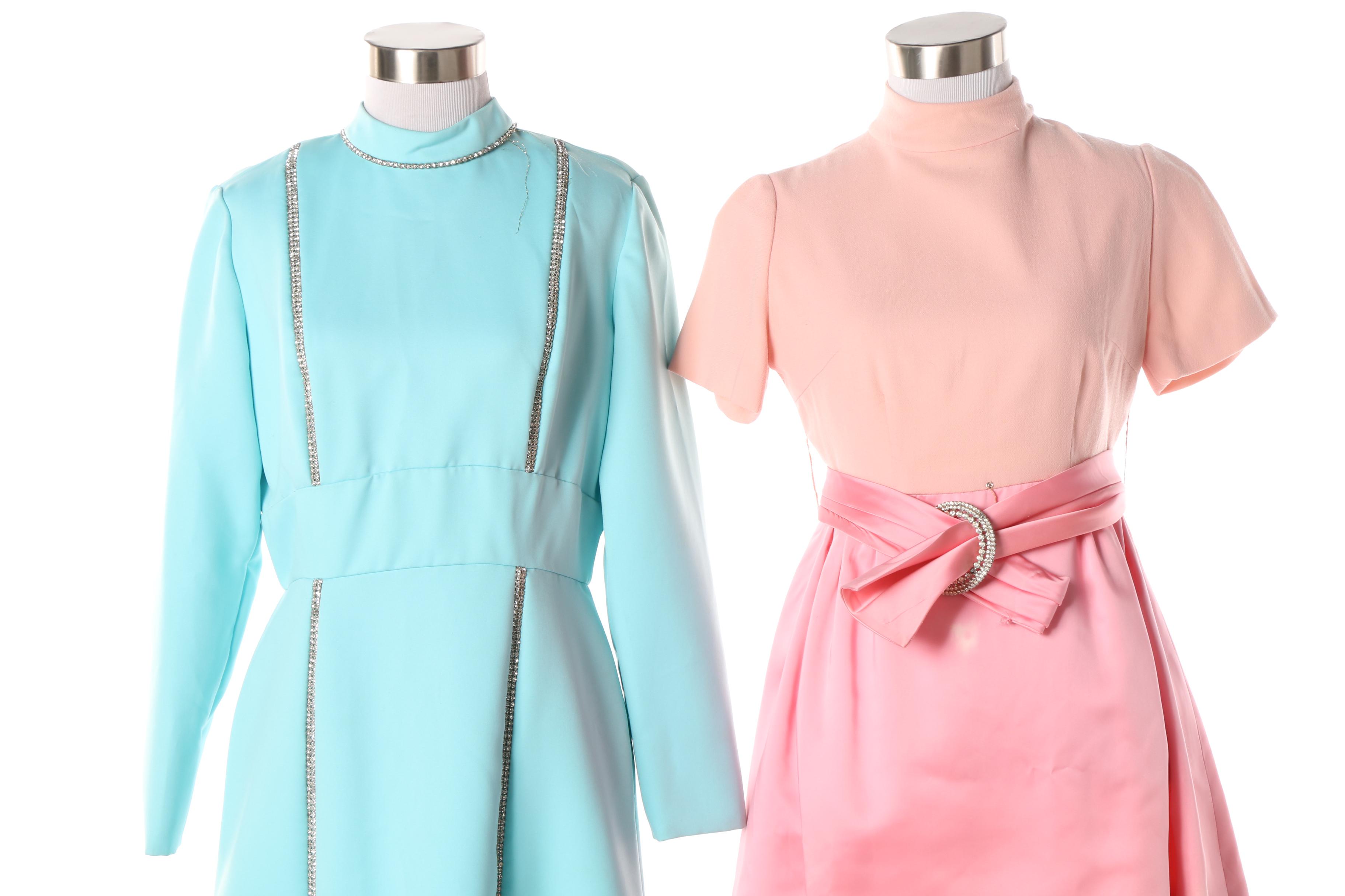 1960s Rizik Bros. and Dorothy Baker Mod Party Dresses