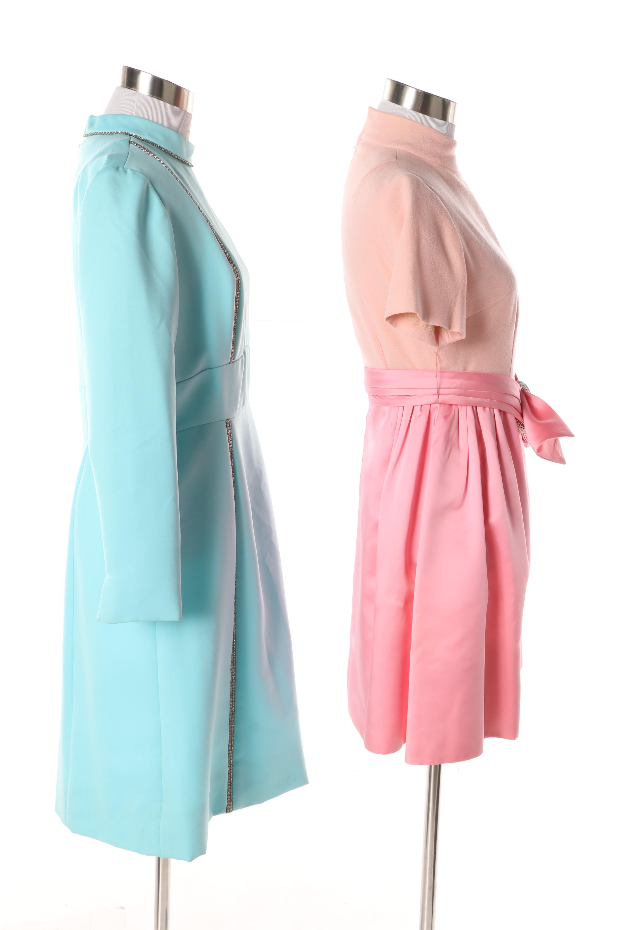 1960s Rizik Bros. and Dorothy Baker Mod Party Dresses