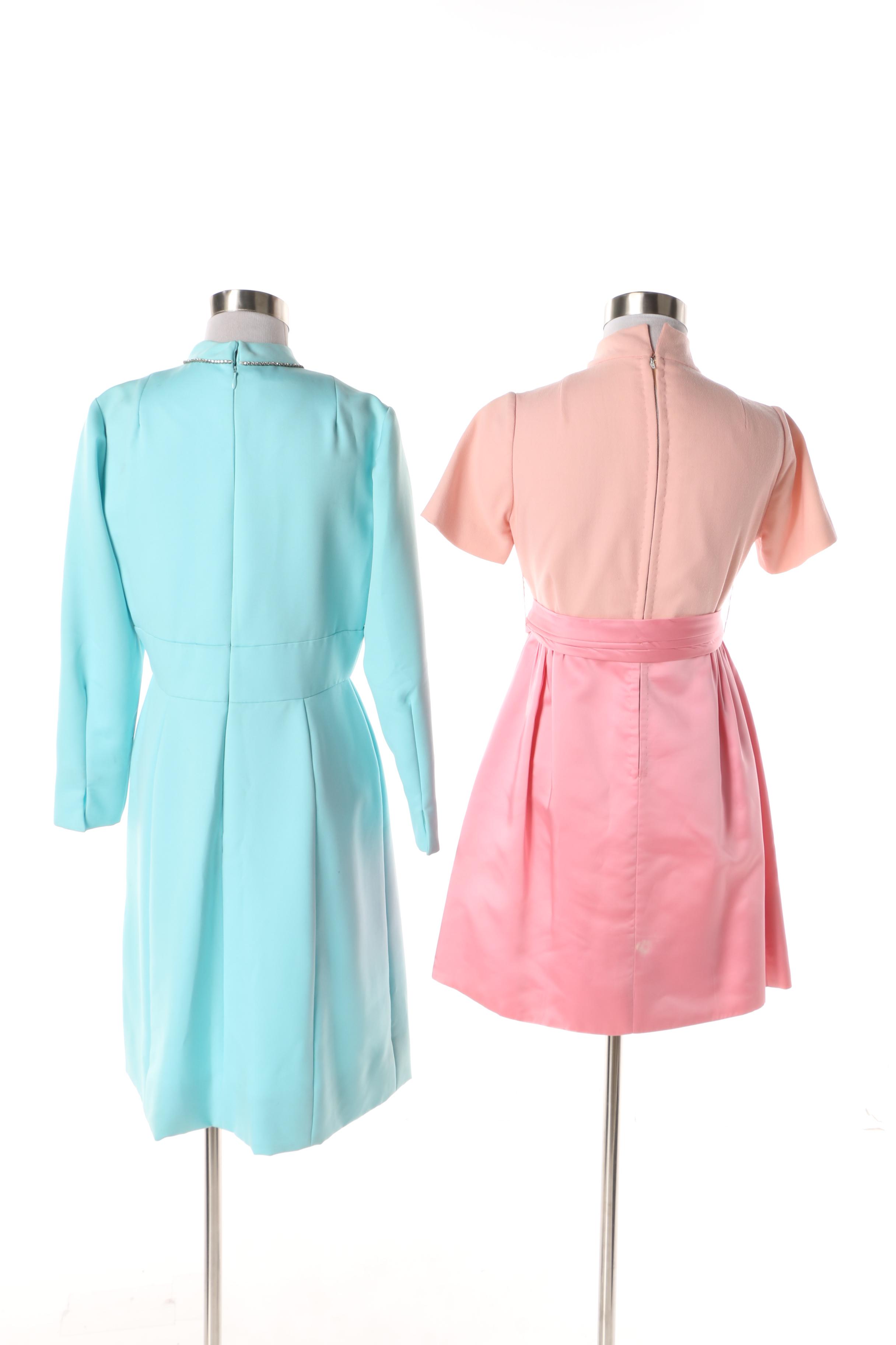 1960s Rizik Bros. and Dorothy Baker Mod Party Dresses