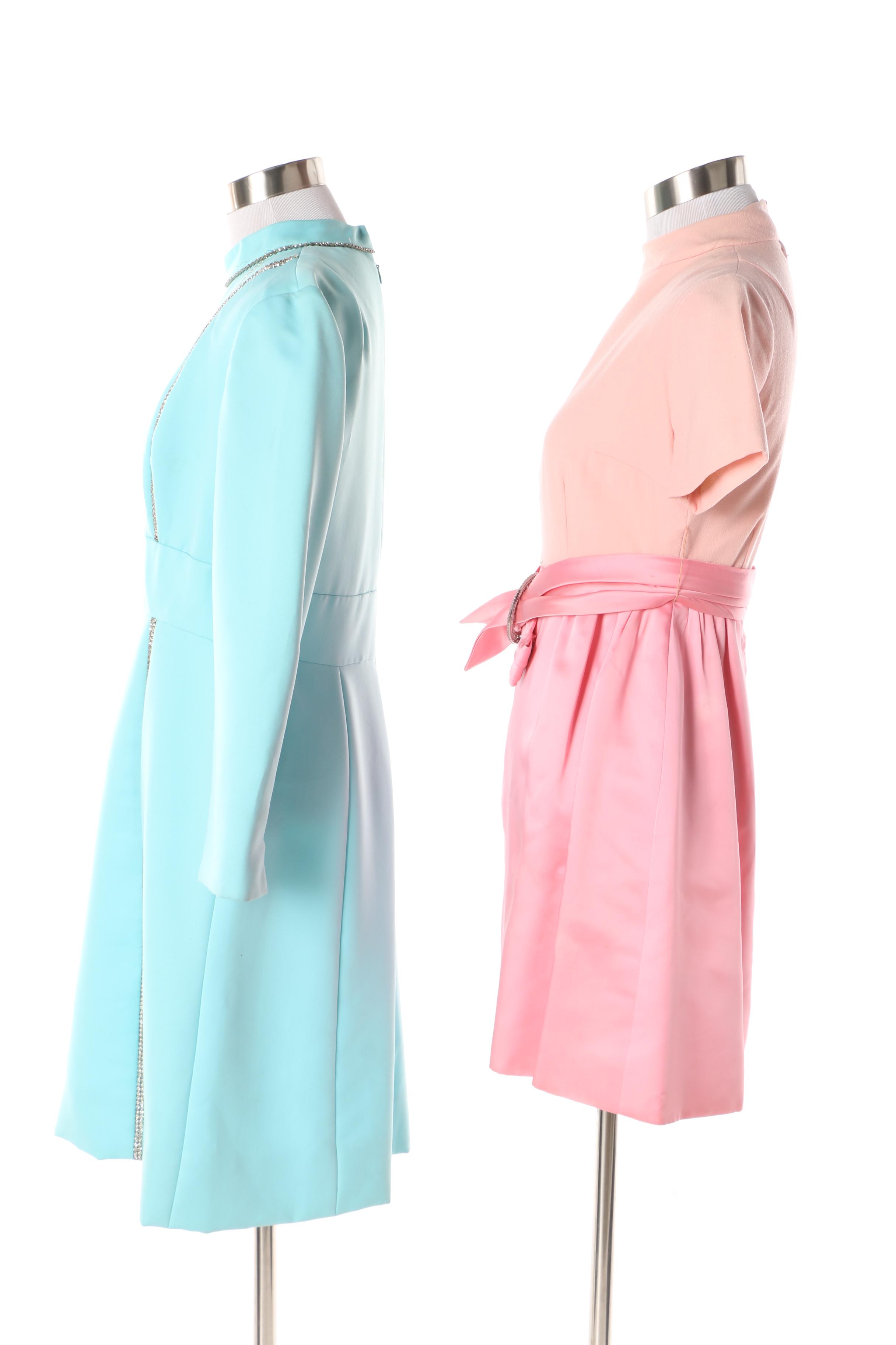 1960s Rizik Bros. and Dorothy Baker Mod Party Dresses