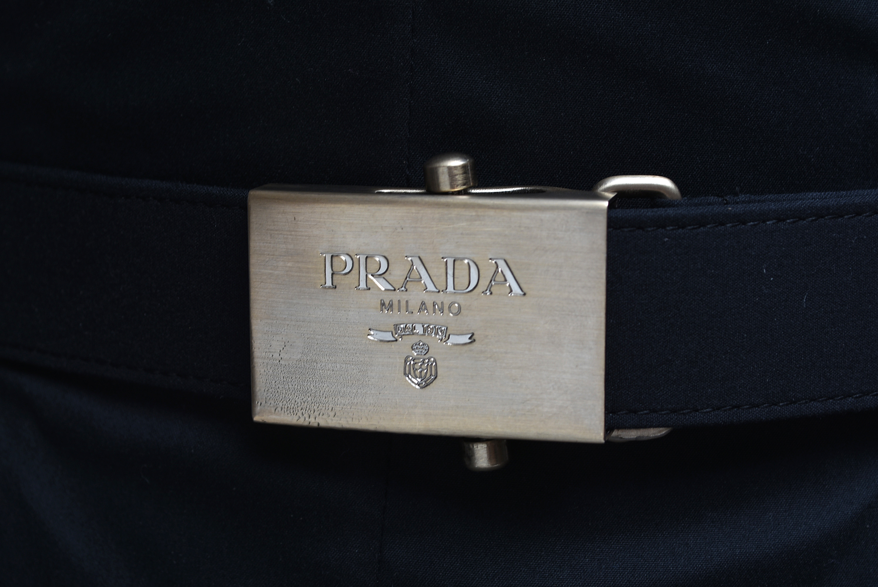 Prada Black Sleeveless Dress with Belt