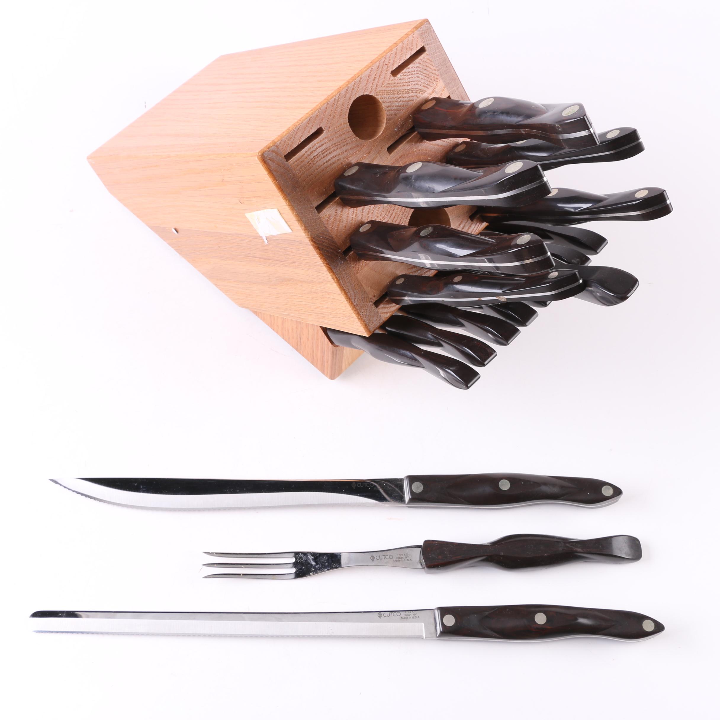 Cutco Knife Set with Knife Block