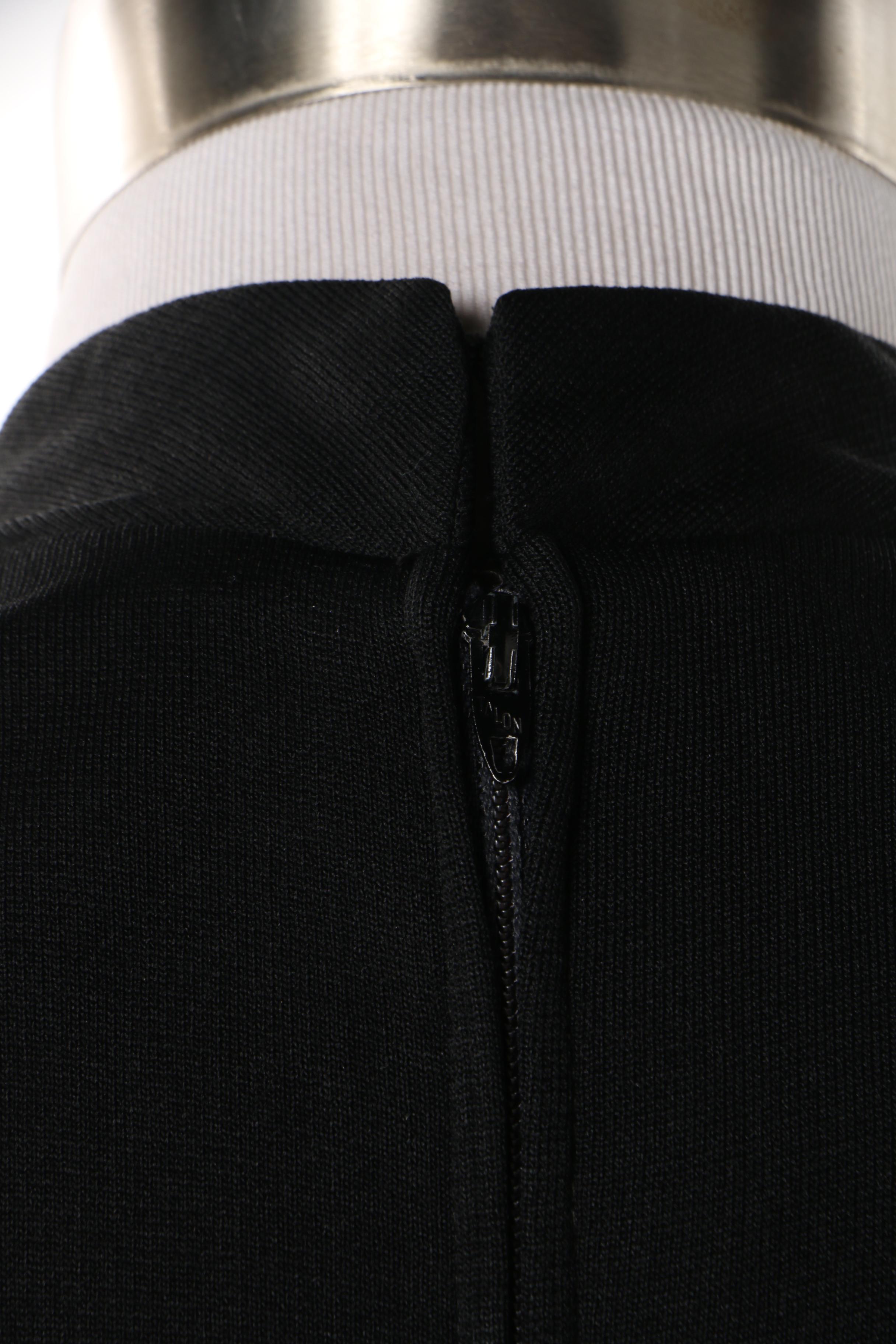 Women's 1970s Vintage Black and White Sleeveless Jumpsuit