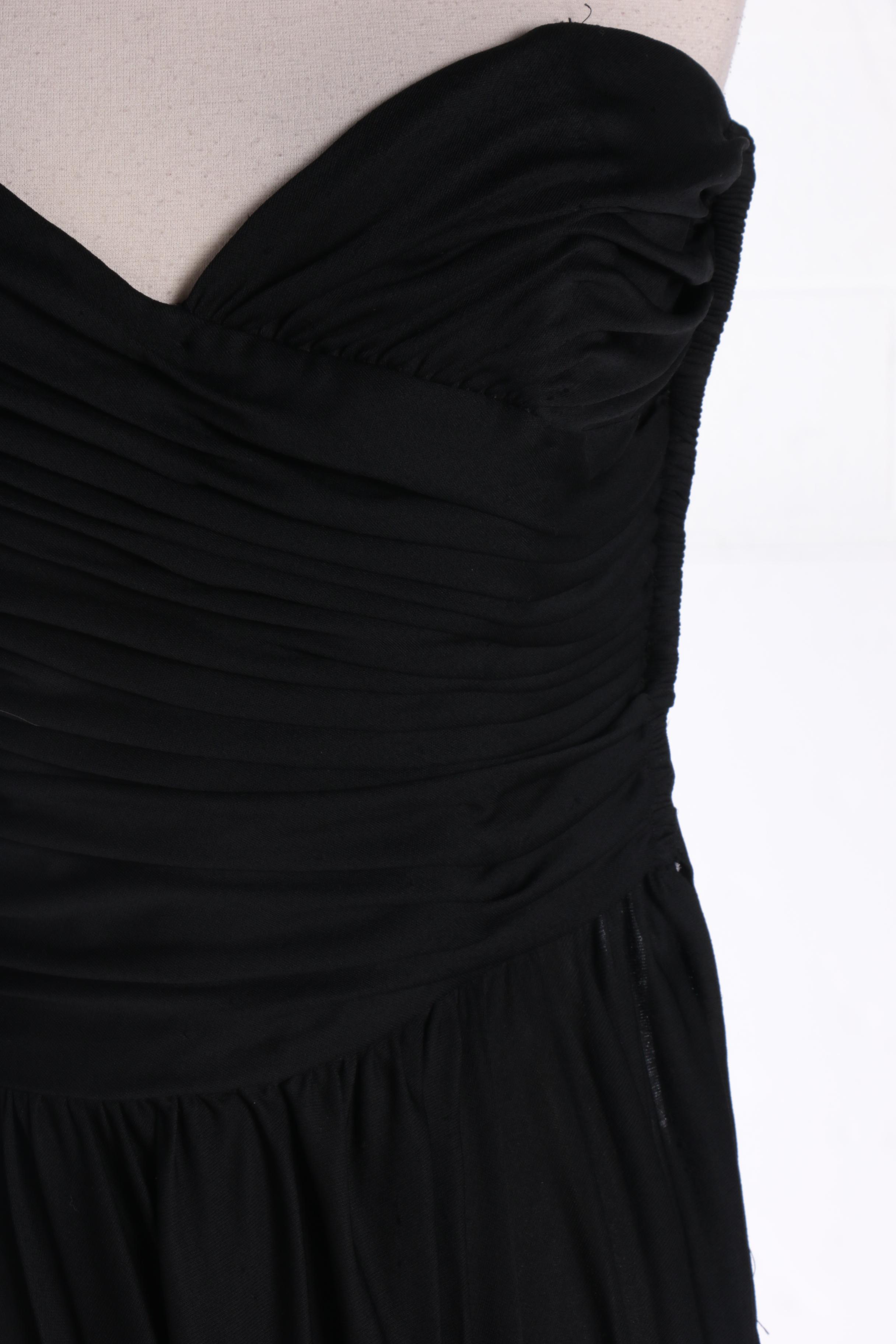 Frank Starr and A.J. Bari Black Silk Evening Dresses