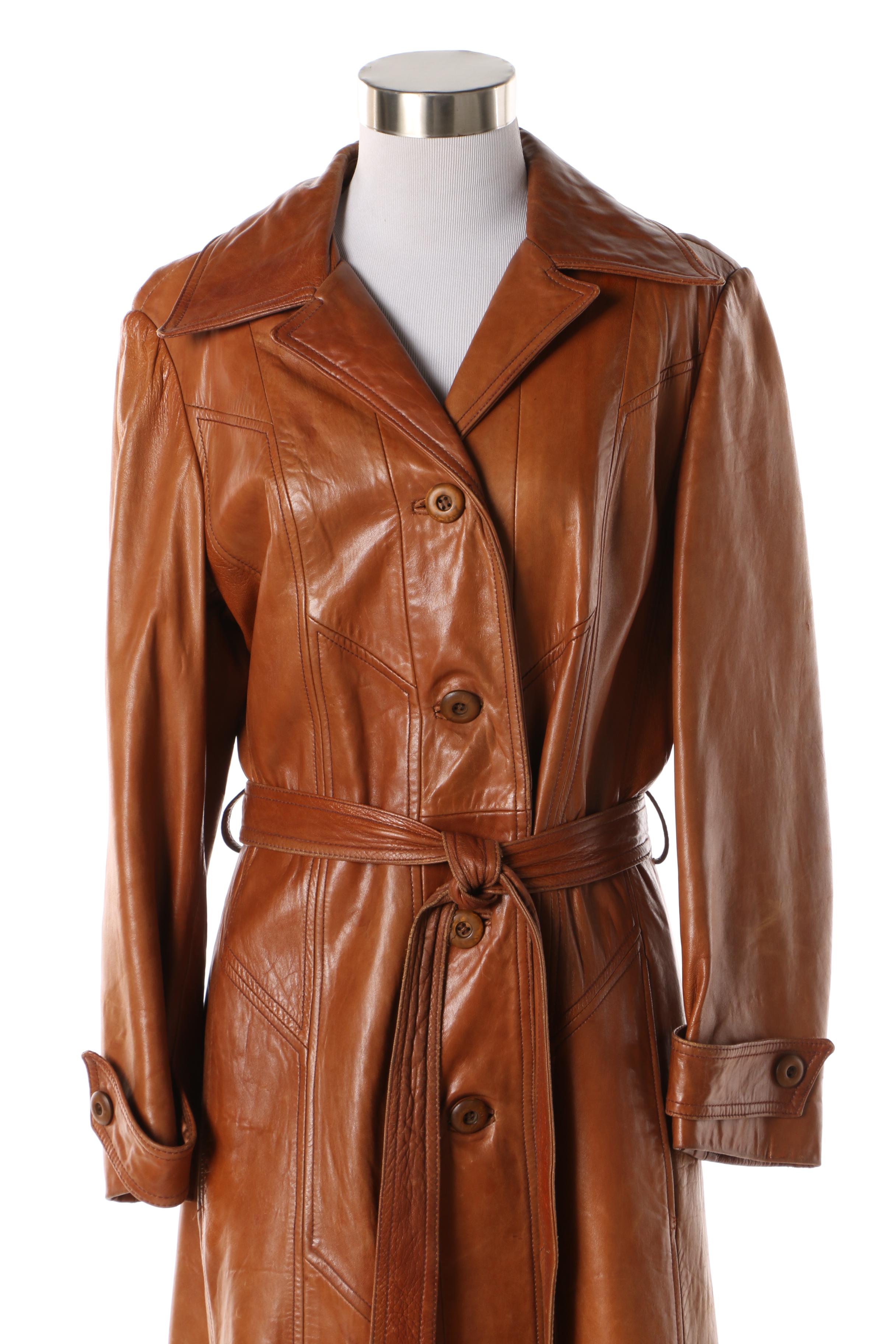 Women's 1970s Vintage Skin Gear Brown Leather Jacket
