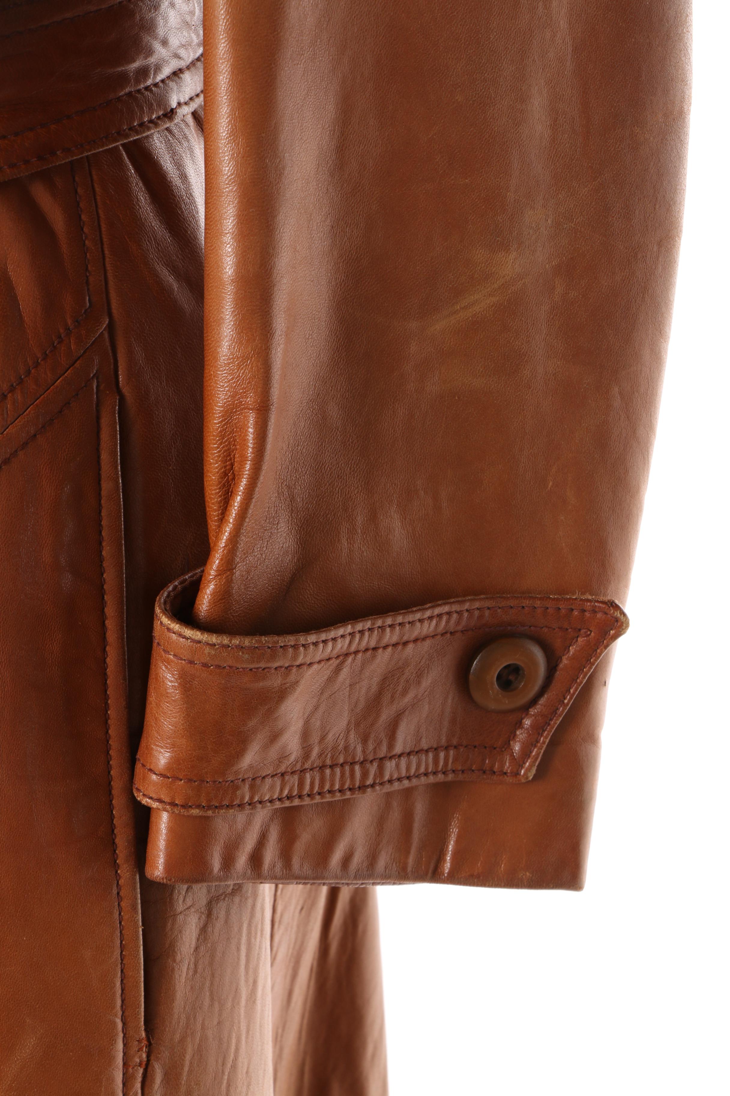 Women's 1970s Vintage Skin Gear Brown Leather Jacket