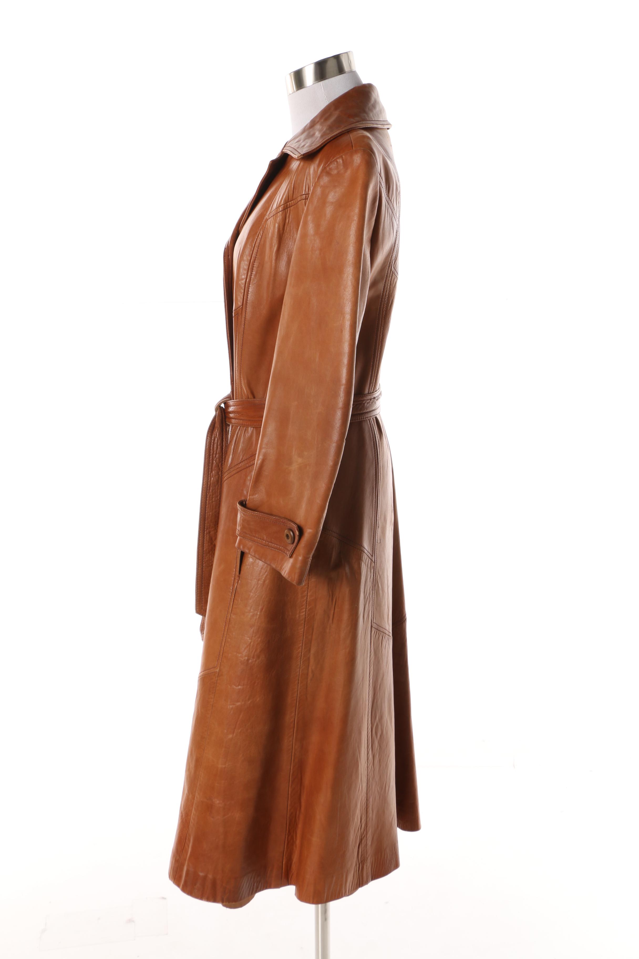 Women's 1970s Vintage Skin Gear Brown Leather Jacket