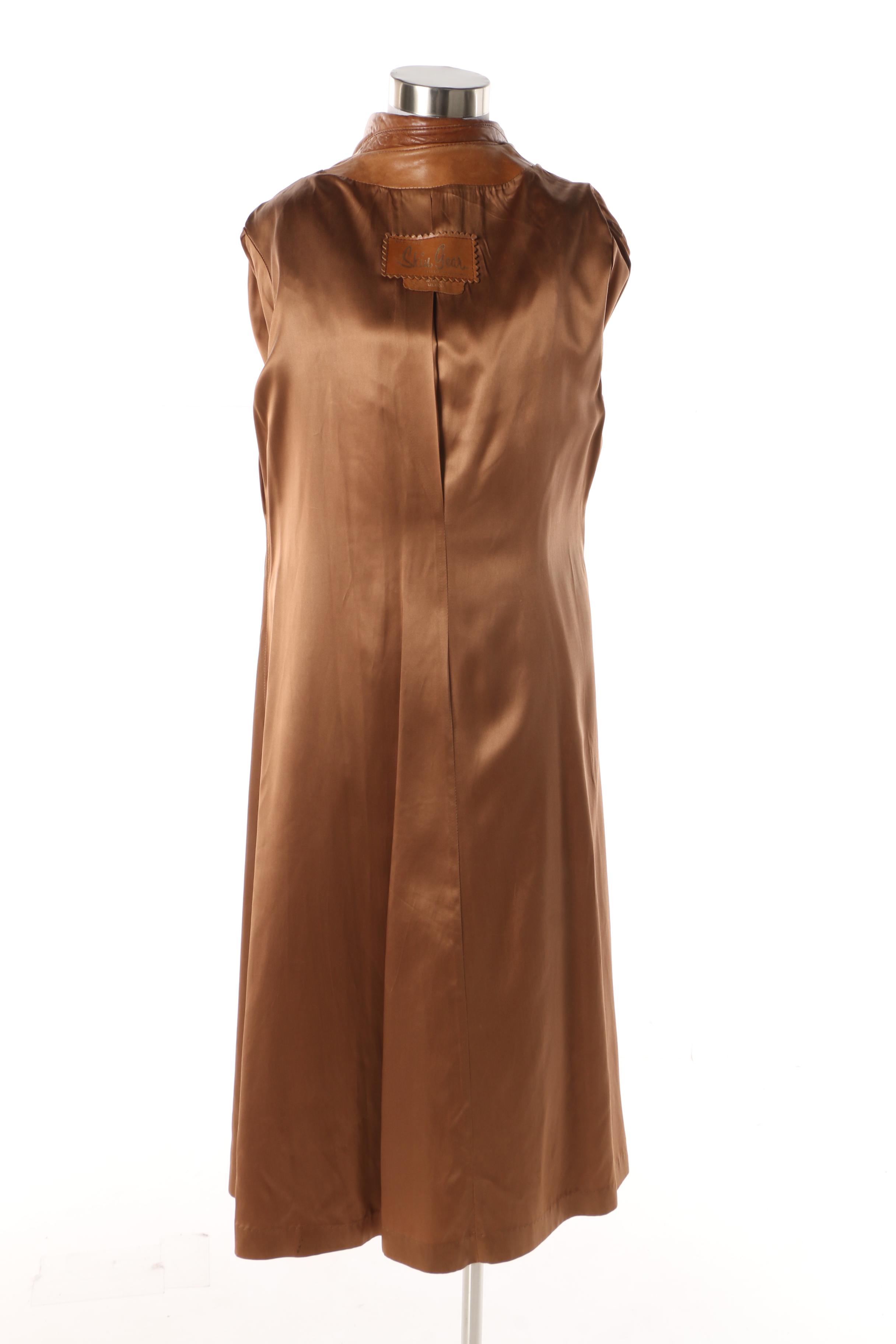 Women's 1970s Vintage Skin Gear Brown Leather Jacket