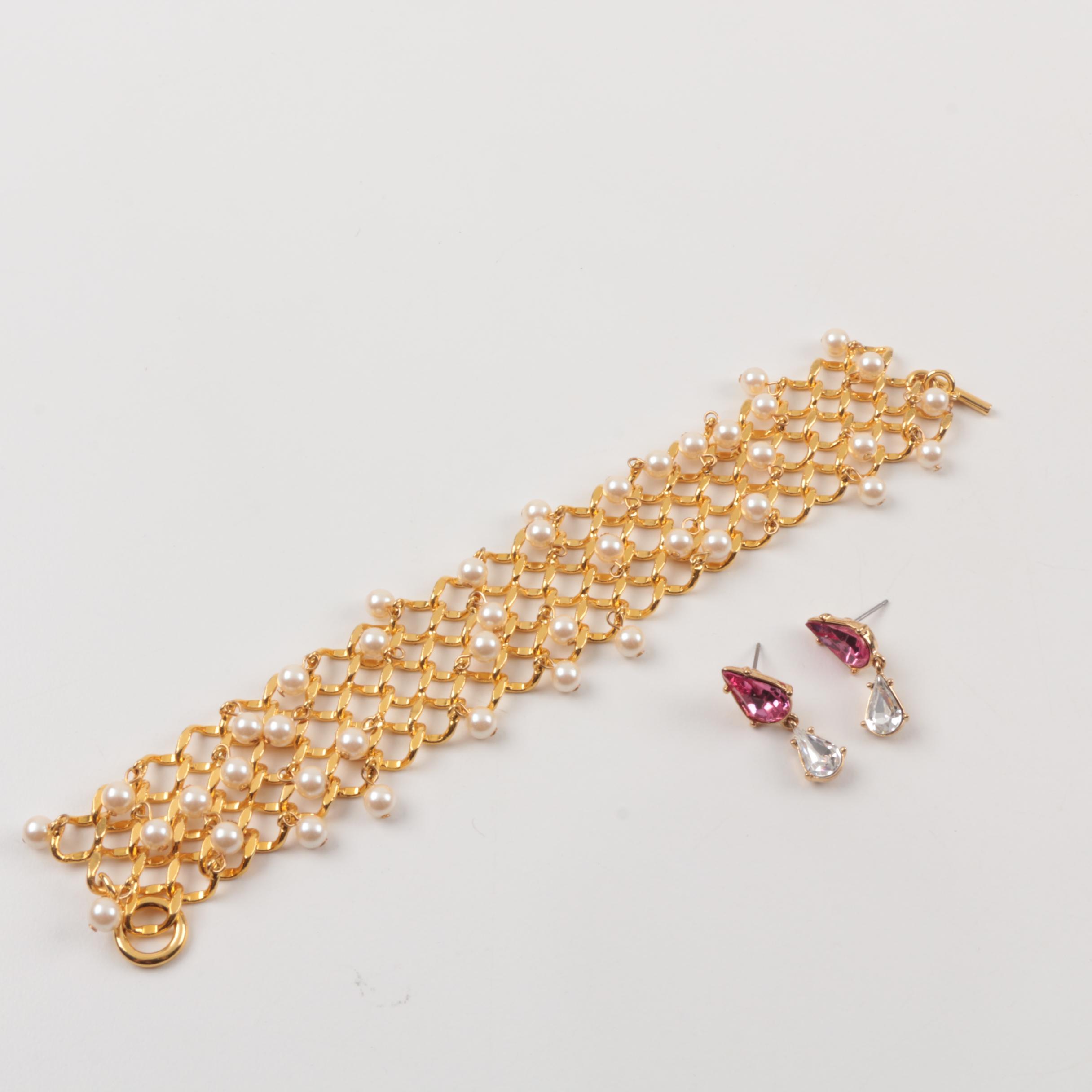 Susan Lucci Designed Costume Jewelry with Imitation Pearls and Gemstones