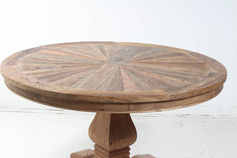 Moe's Rustic Pedestal Dining Table