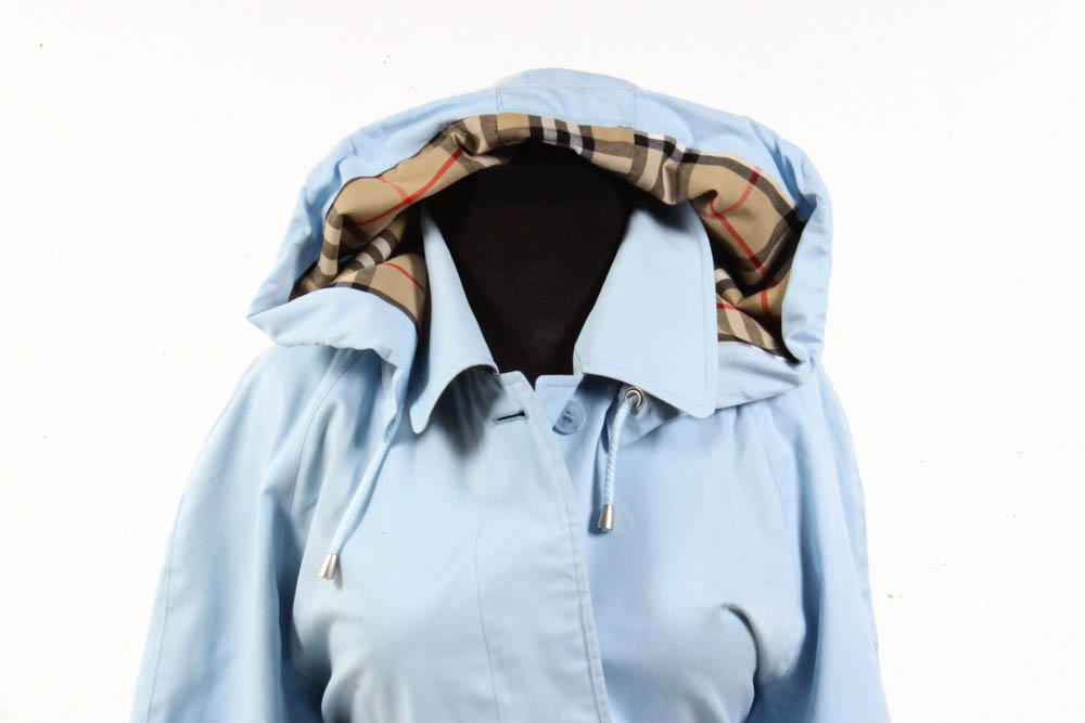 Burberry Powder Blue Trench Coat