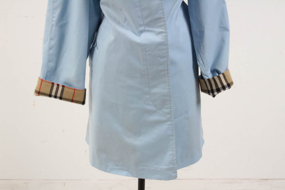 Burberry Powder Blue Trench Coat