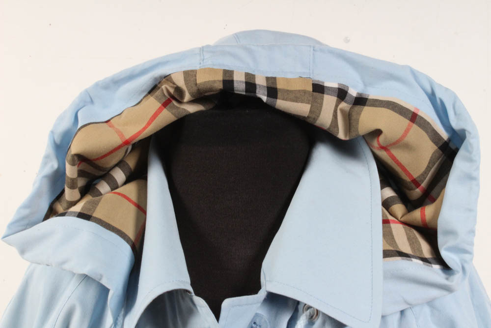 Burberry Powder Blue Trench Coat