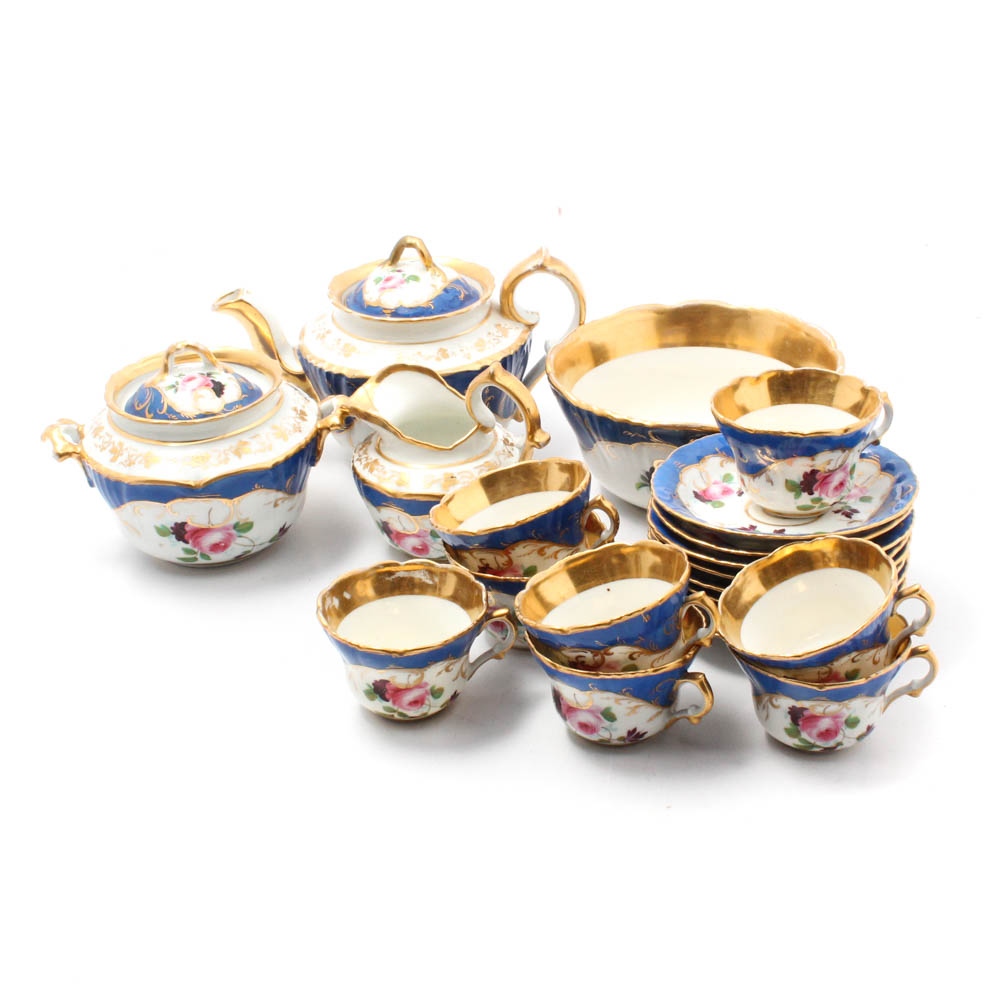 Mid to Late 19th Century Kornilov Brothers Russian Porcelain Tea Set