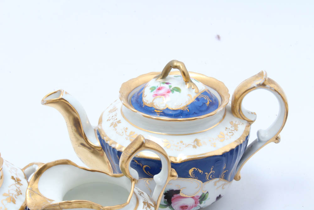 Mid to Late 19th Century Kornilov Brothers Russian Porcelain Tea Set
