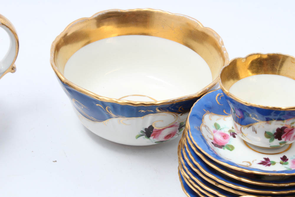 Mid to Late 19th Century Kornilov Brothers Russian Porcelain Tea Set