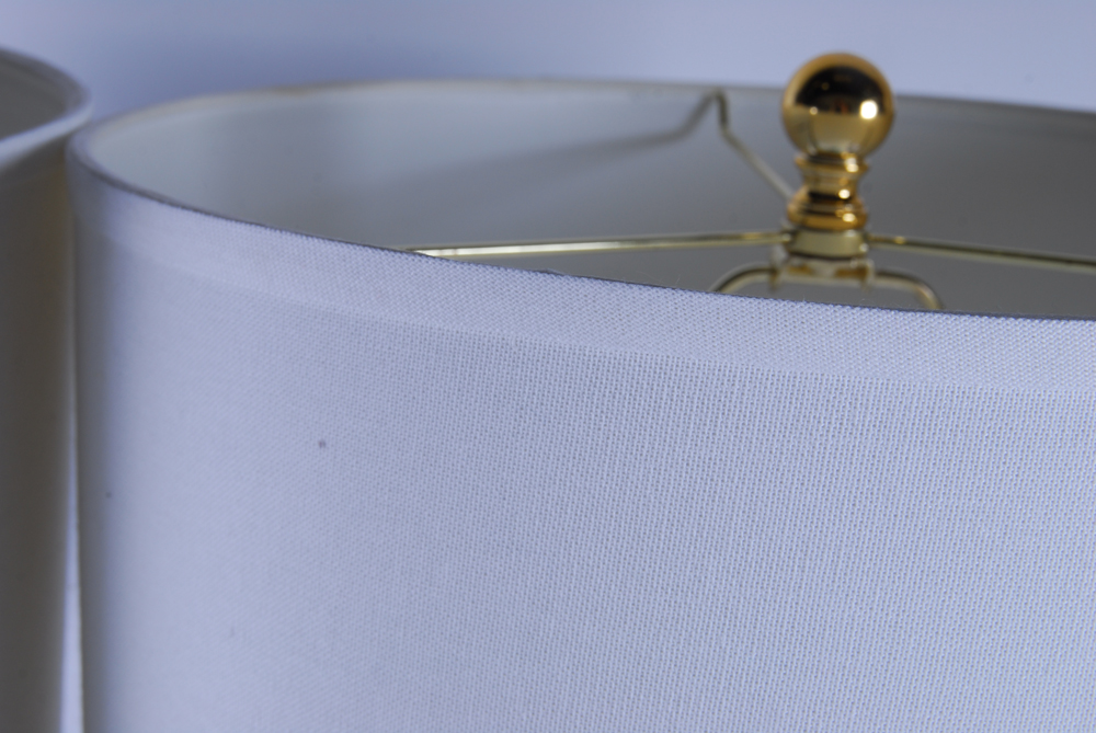 Contemporary Blue Glass Table Lamps with Shades