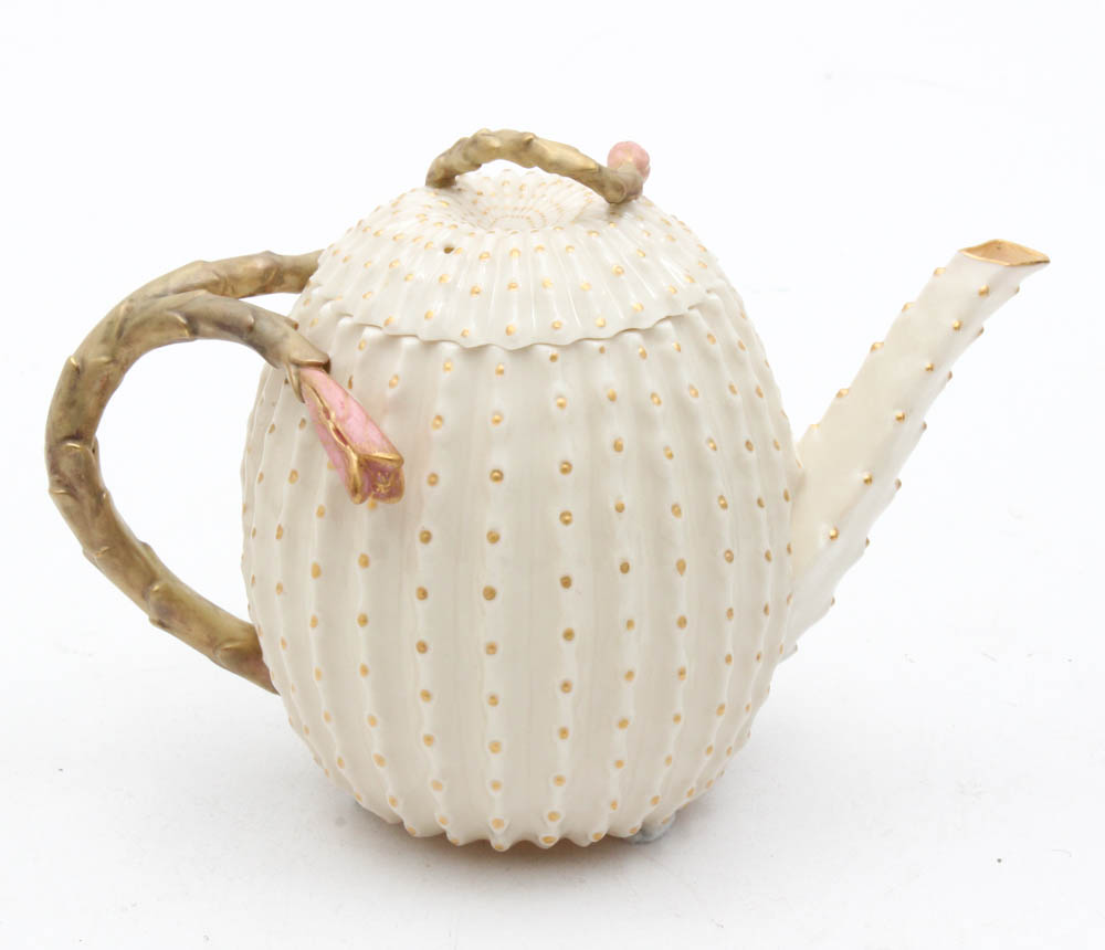 Antique Belleek Studio Hand-Painted Porcelain Tea Set