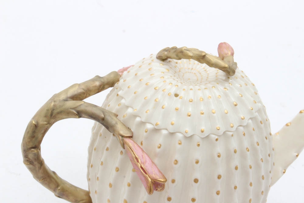 Antique Belleek Studio Hand-Painted Porcelain Tea Set