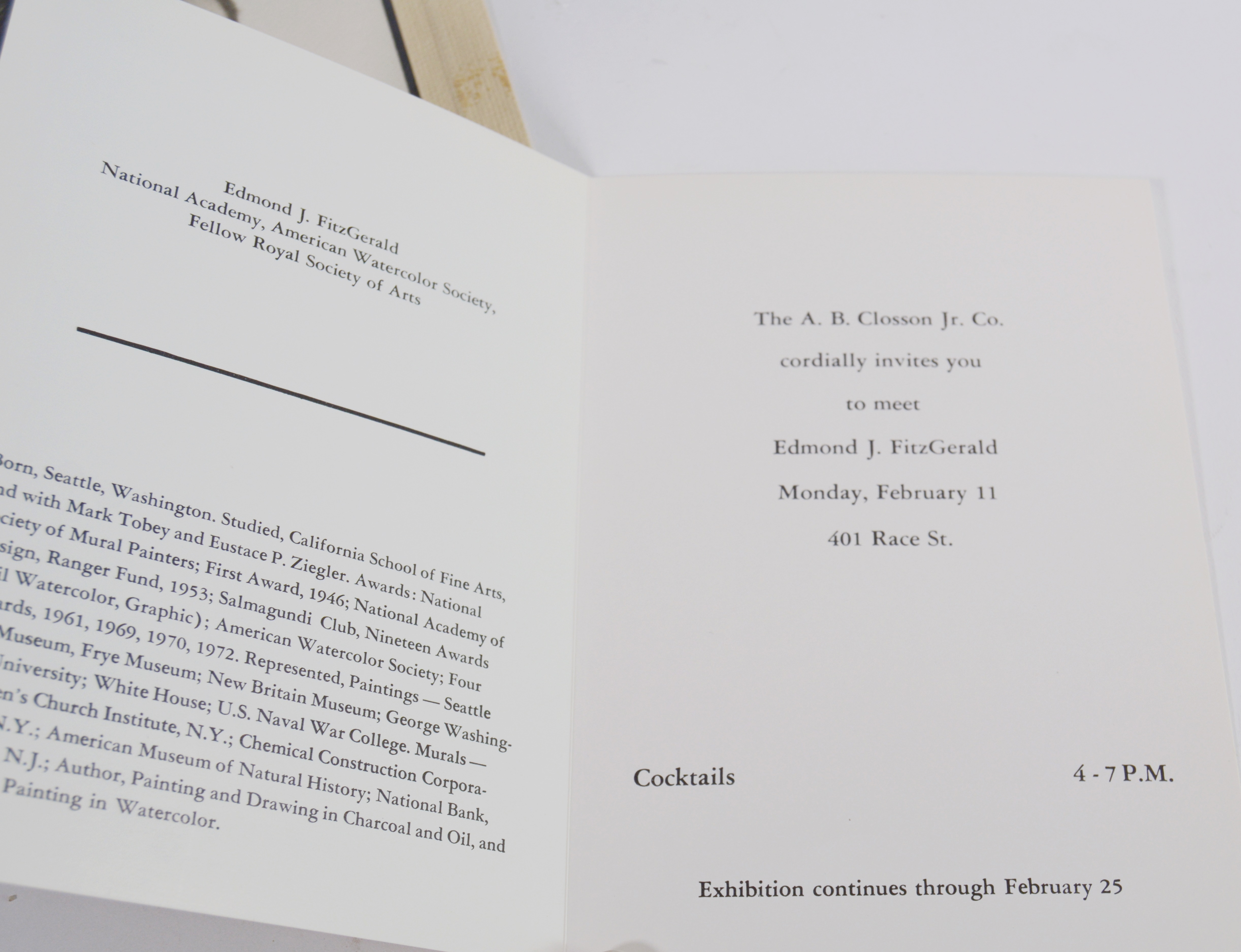 Edmond J. Fitzgerald Art Books, Art Palette and Paint Brushes