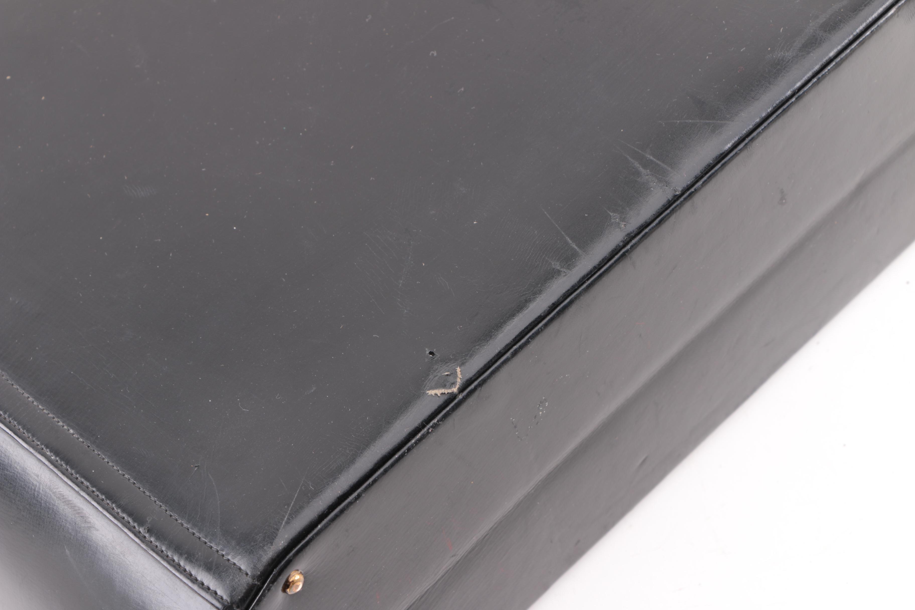 Mid-Century Leather Black Leather Handbags Including Bienen-Davis